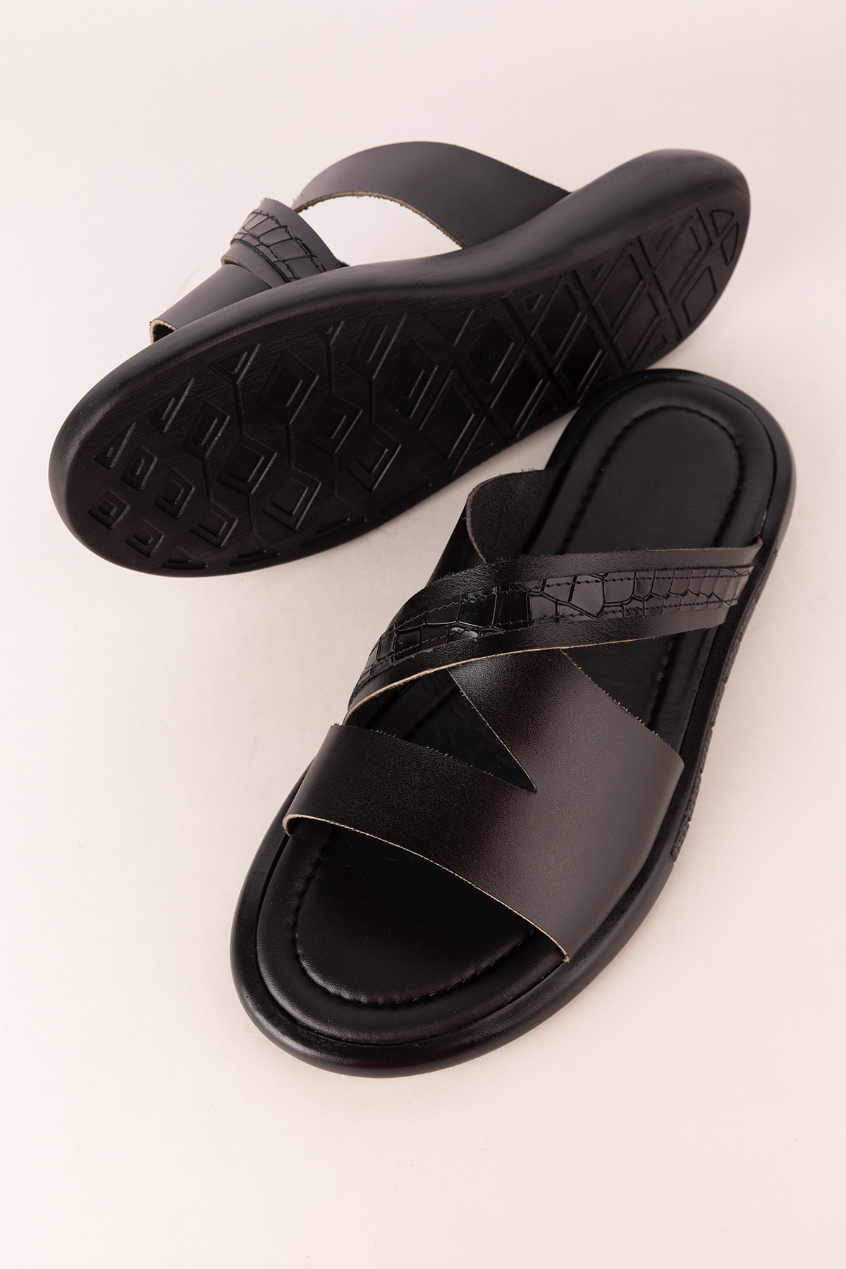 Gondol Erkek Hakiki Deri Terlik esm.409 - Görsel 7