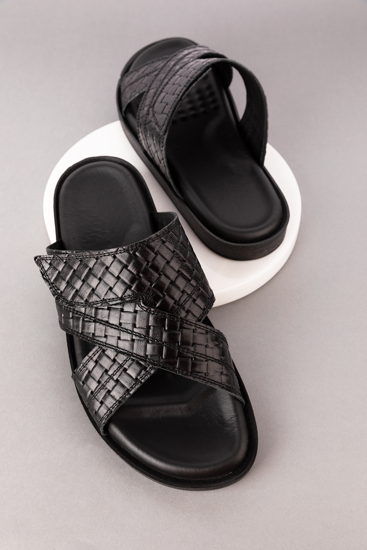 Gondol Erkek Hakiki Deri Terlik esm.410 - Görsel 7