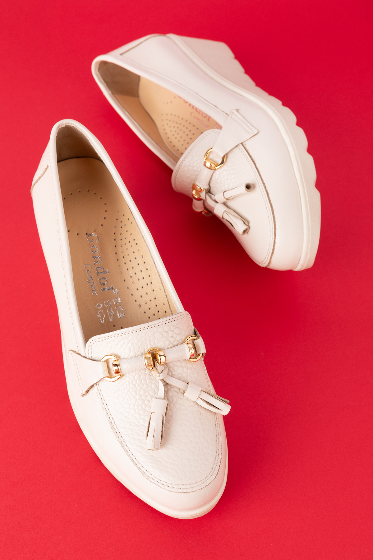 Gondol Kadın Hakiki Deri Dolgu Topuk Rahat Şık Anne Ayakkabısı ell.6821 - Görsel 5