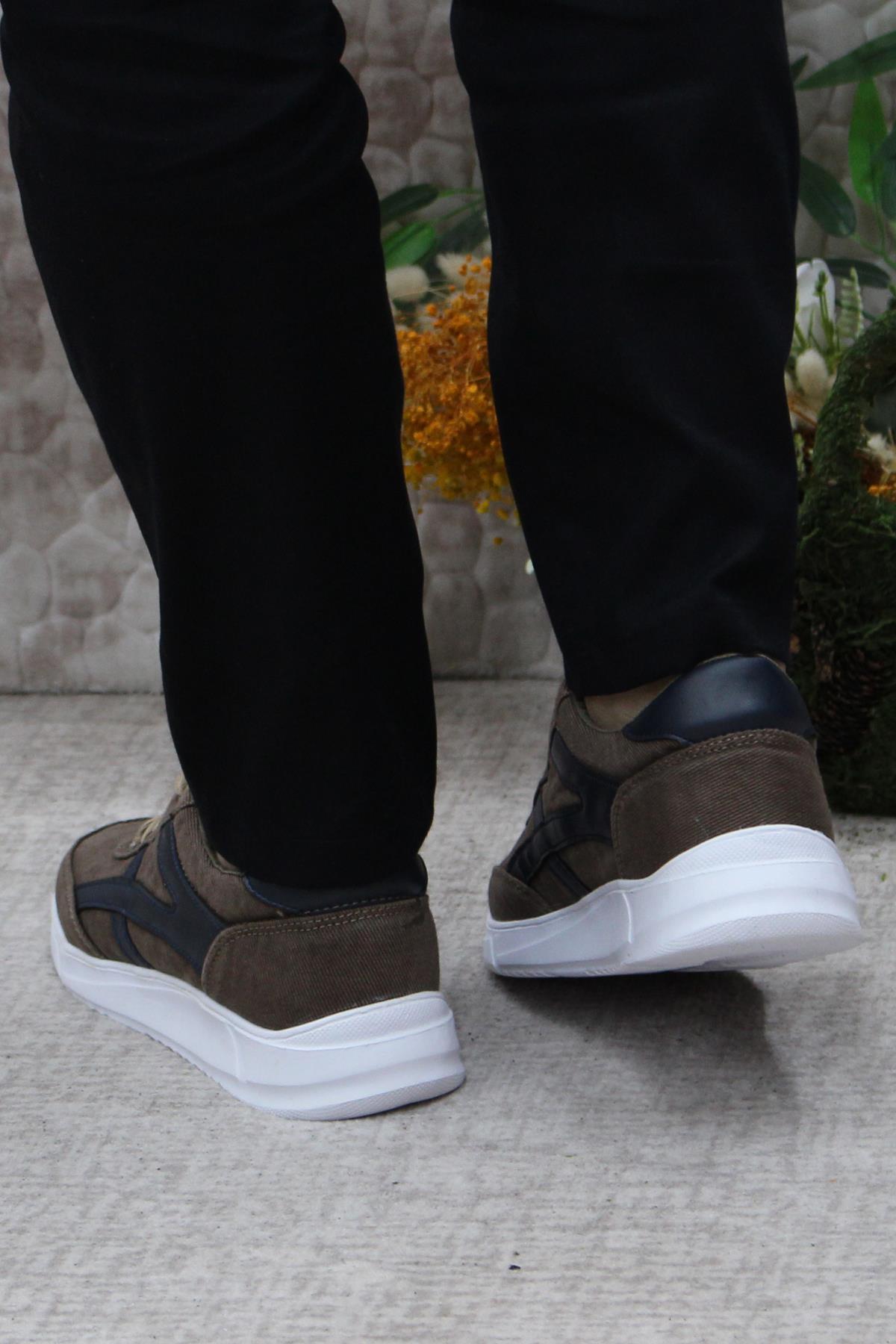 Dks 2004 Vizon Hafif Rahat Keten Sneaker Erkek Ayakkabı - Görsel 5