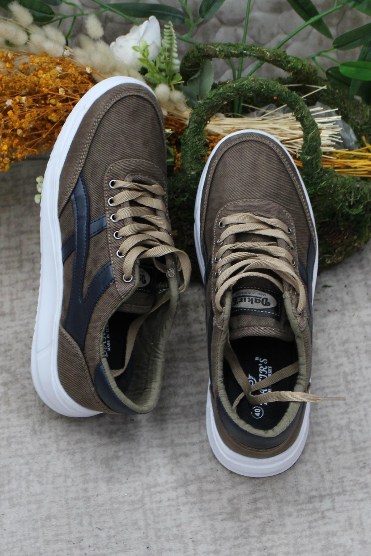 Dks 2004 Vizon Hafif Rahat Keten Sneaker Erkek Ayakkabı - Görsel 7