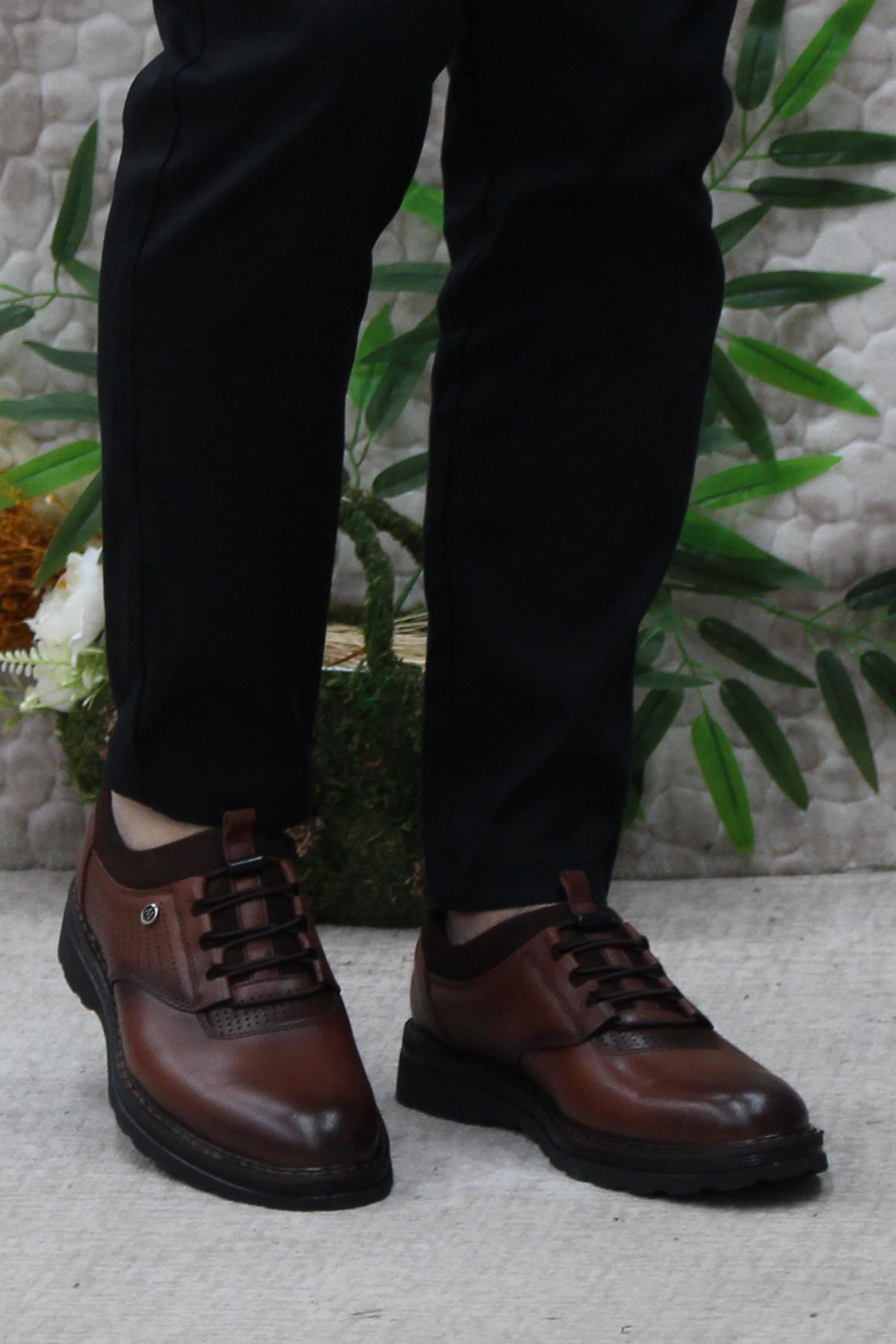 185 Taba Marrka Hakiki Deri Erkek Ayakkabı - Görsel 3
