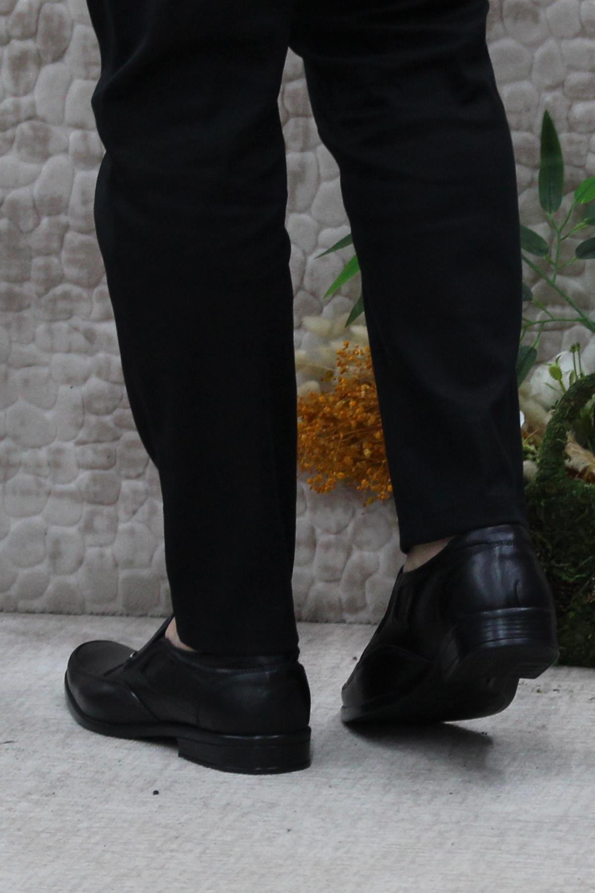 42288 Siyah Kale Hakiki Deri Erkek Ayakkabı - Görsel 5