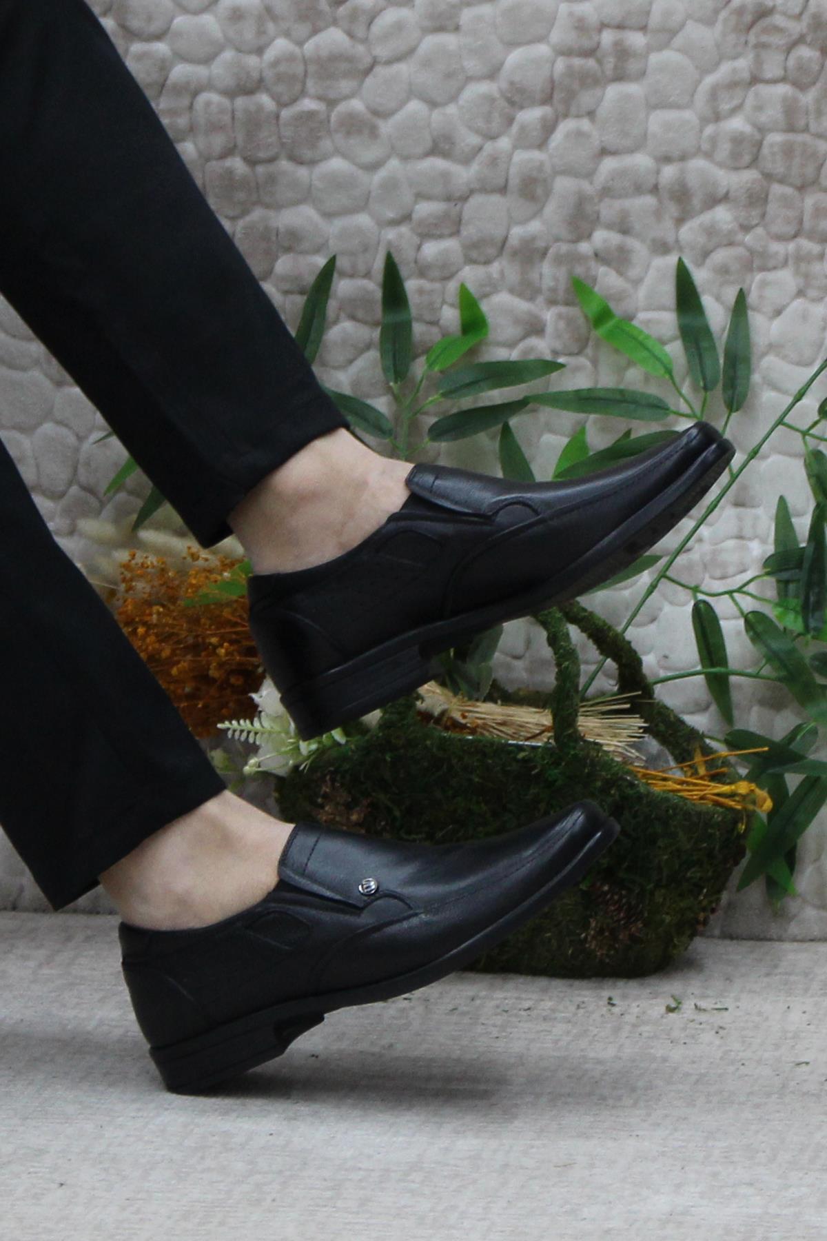 42288 Siyah Kale Hakiki Deri Erkek Ayakkabı - Görsel 6