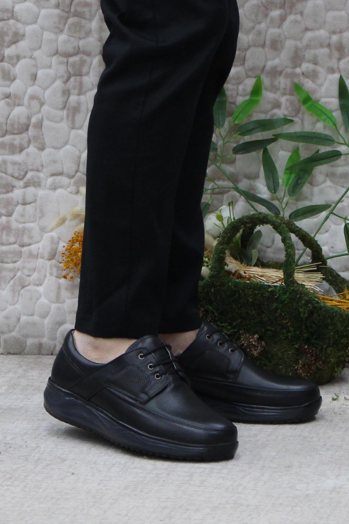 800 Siyah Showmen Hakiki Deri Erkek Ayakkabı - Görsel 2