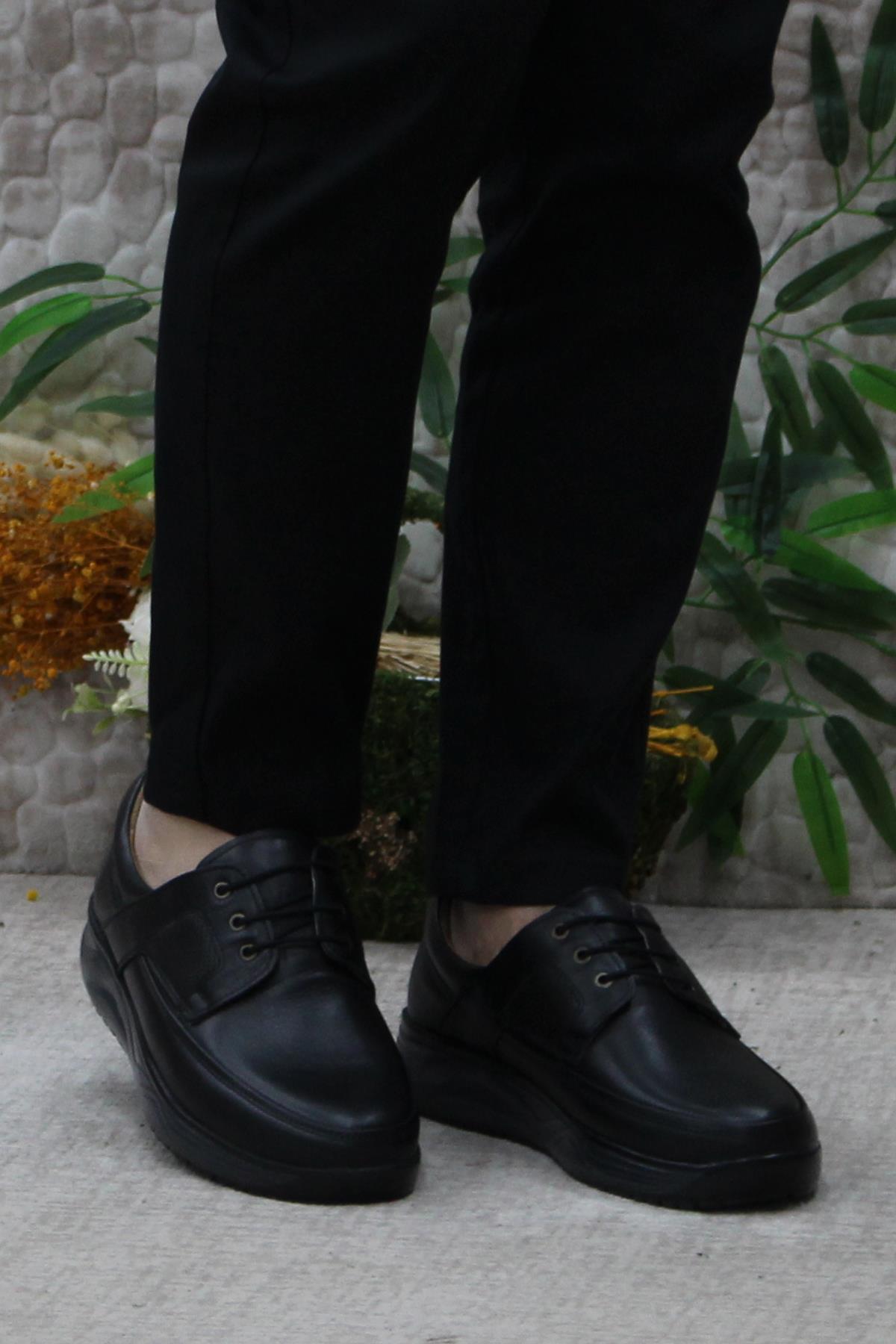 800 Siyah Showmen Hakiki Deri Erkek Ayakkabı - Görsel 3