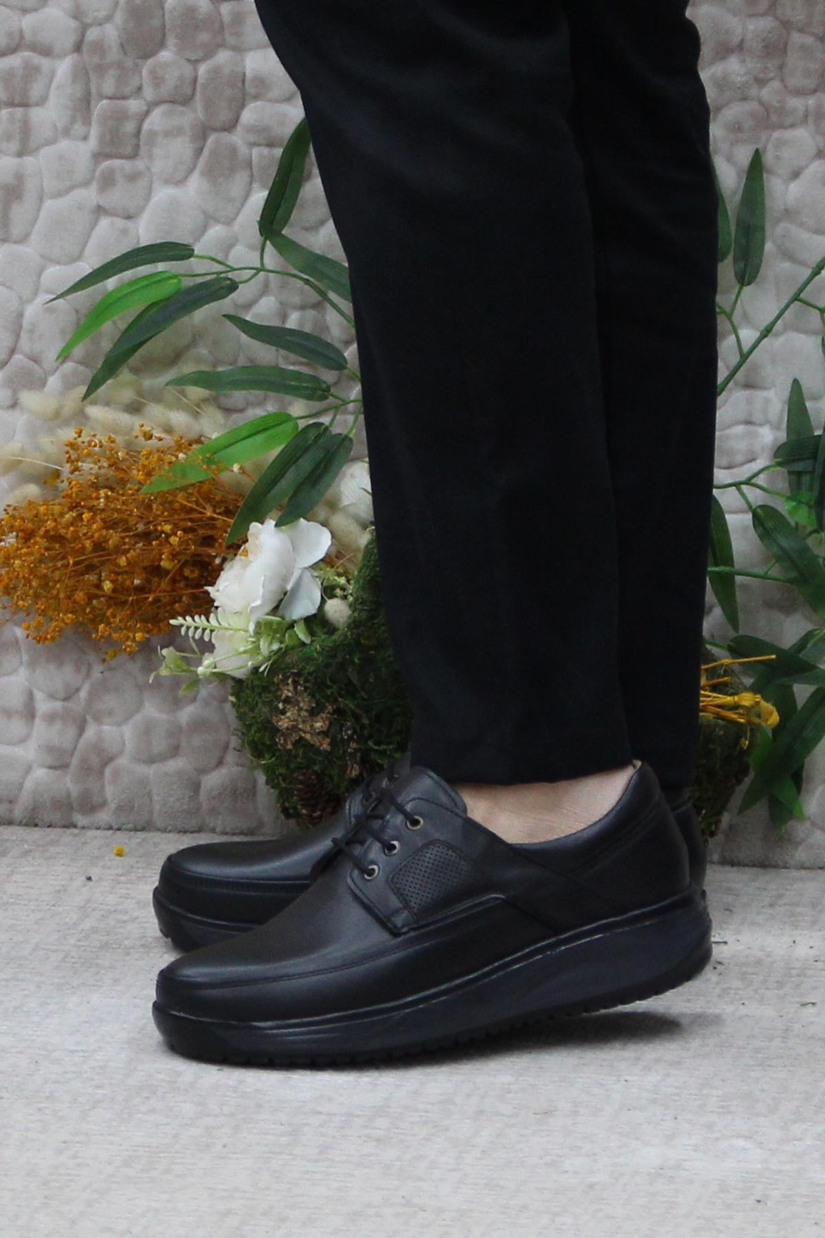 800 Siyah Showmen Hakiki Deri Erkek Ayakkabı - Görsel 4