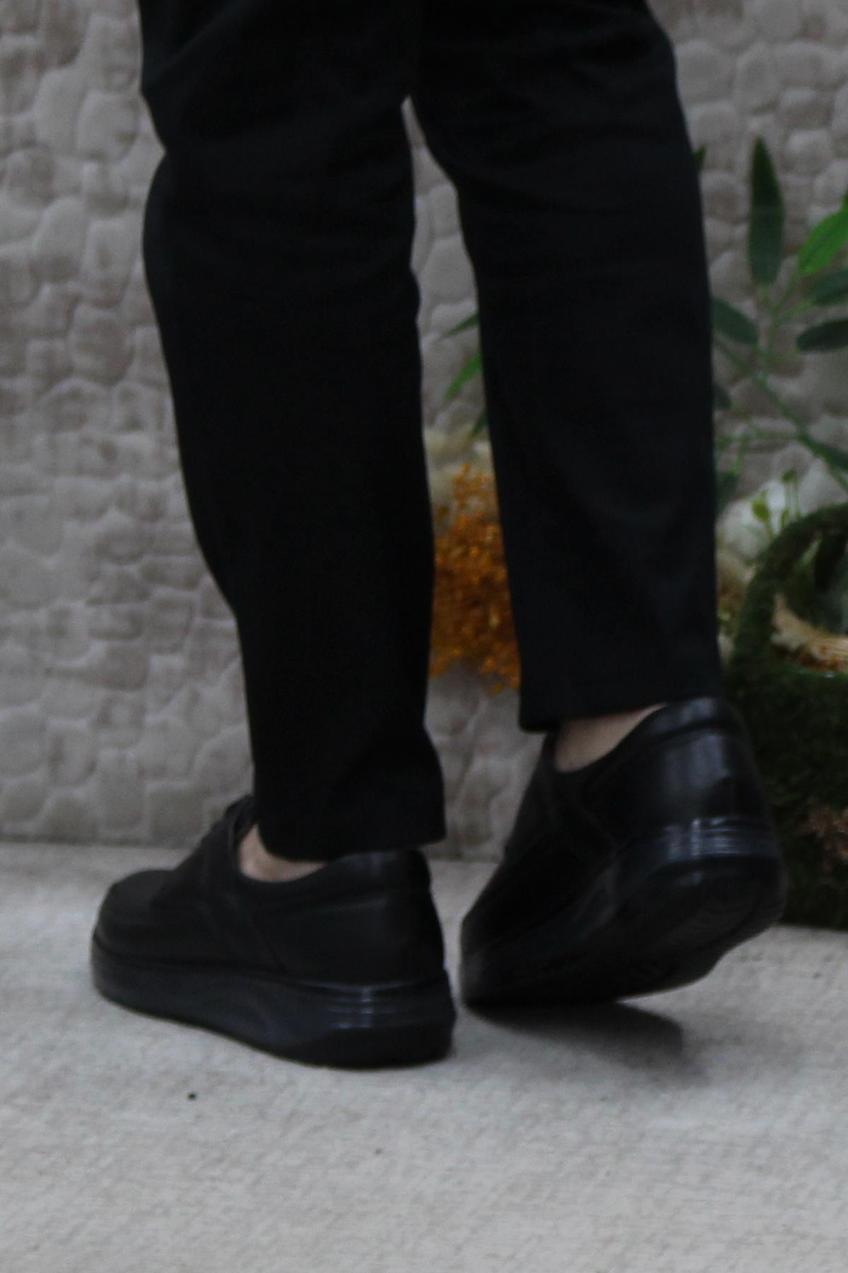 800 Siyah Showmen Hakiki Deri Erkek Ayakkabı - Görsel 5