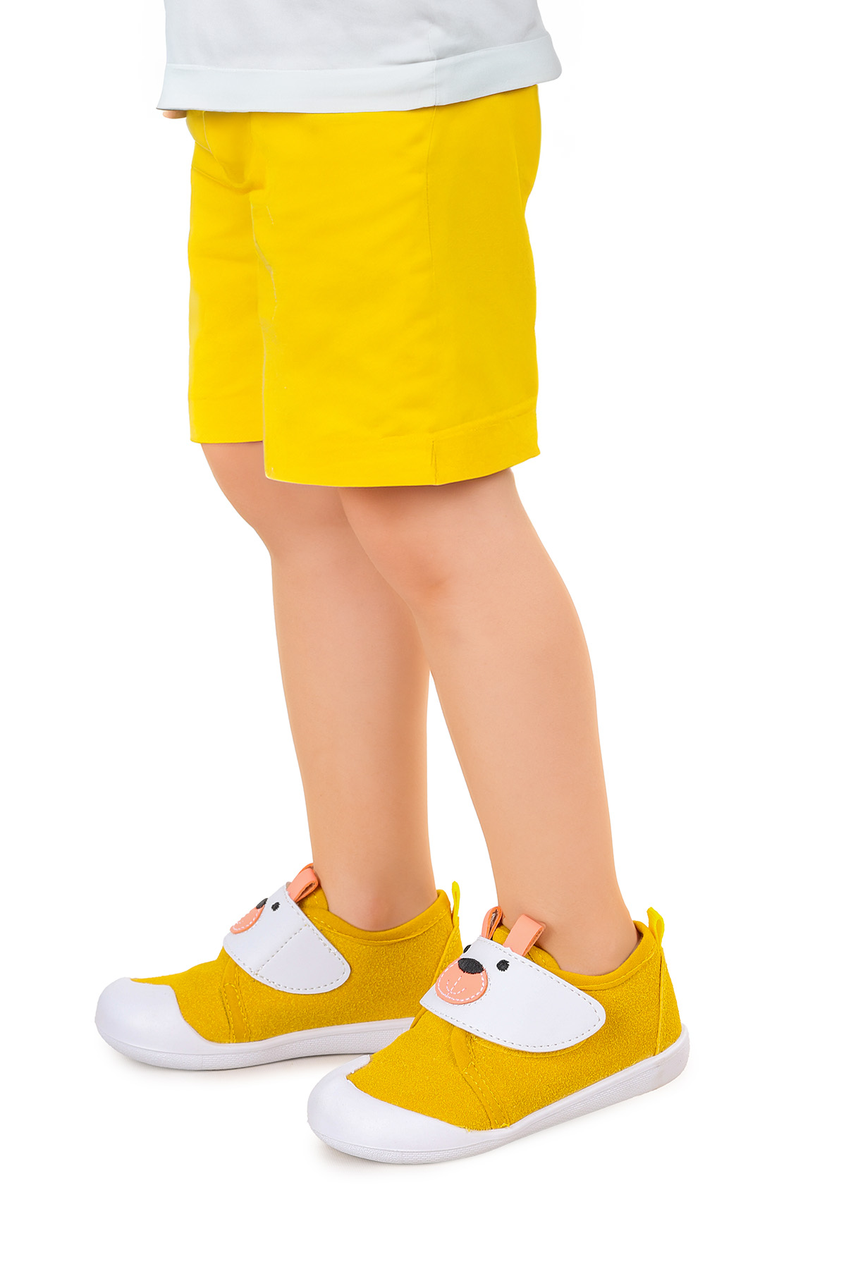 Winni Cırtlı Erkek Bebek İlk Adım Panduf Ayakkabı Sarı - Görsel 3