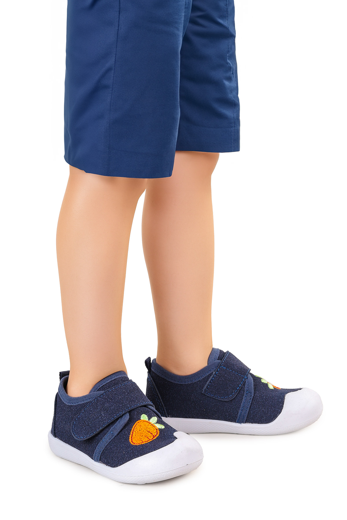 Strawberry Cırtlı Erkek Bebek İlk Adım Panduf Ayakkabı Lacivert - Görsel 2