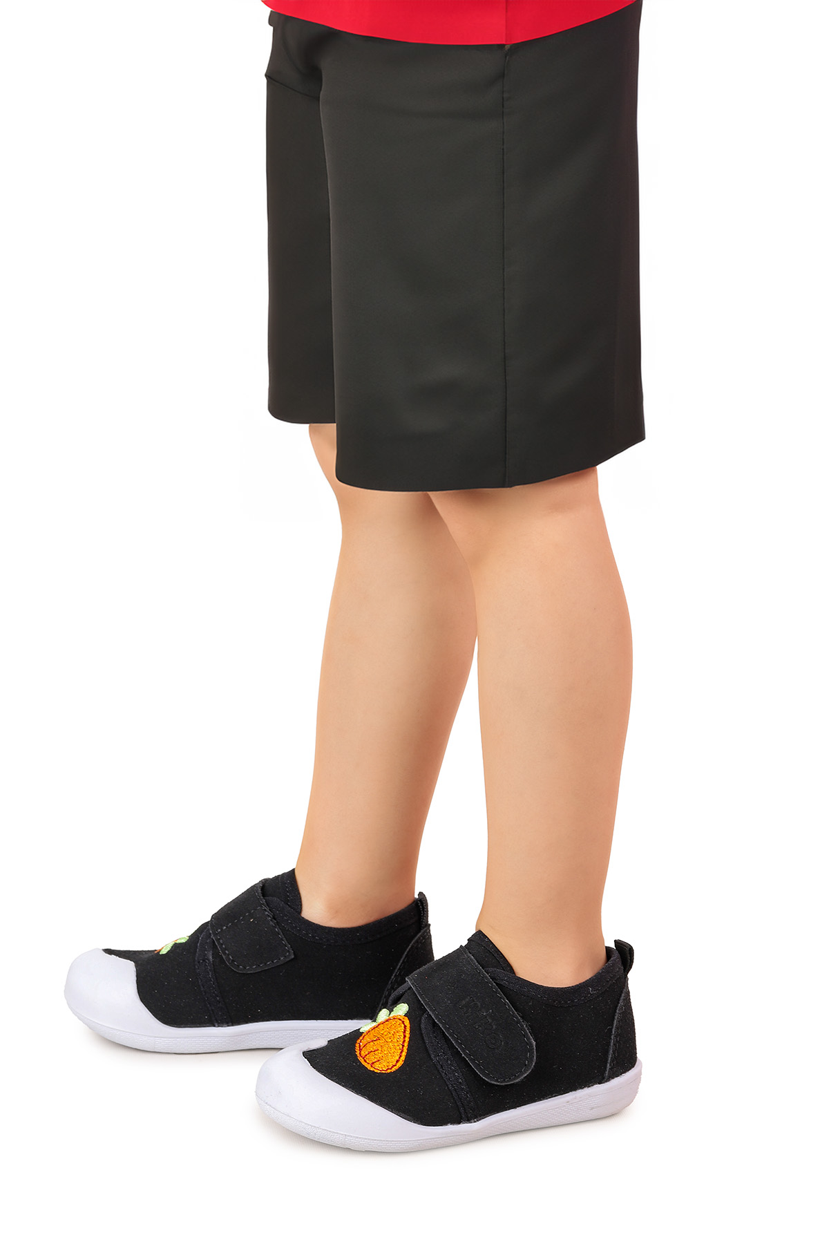 Strawberry Cırtlı Erkek Bebek İlk Adım Panduf Ayakkabı Siyah - Görsel 3