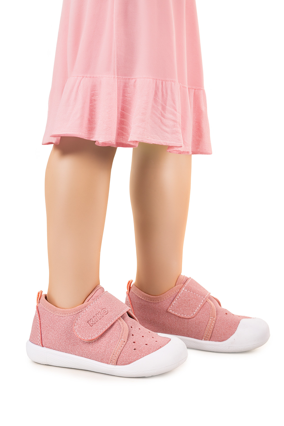 Daffy Cırtlı Kız Bebek İlk Adım Panduf Ayakkabı Pudra - Görsel 2