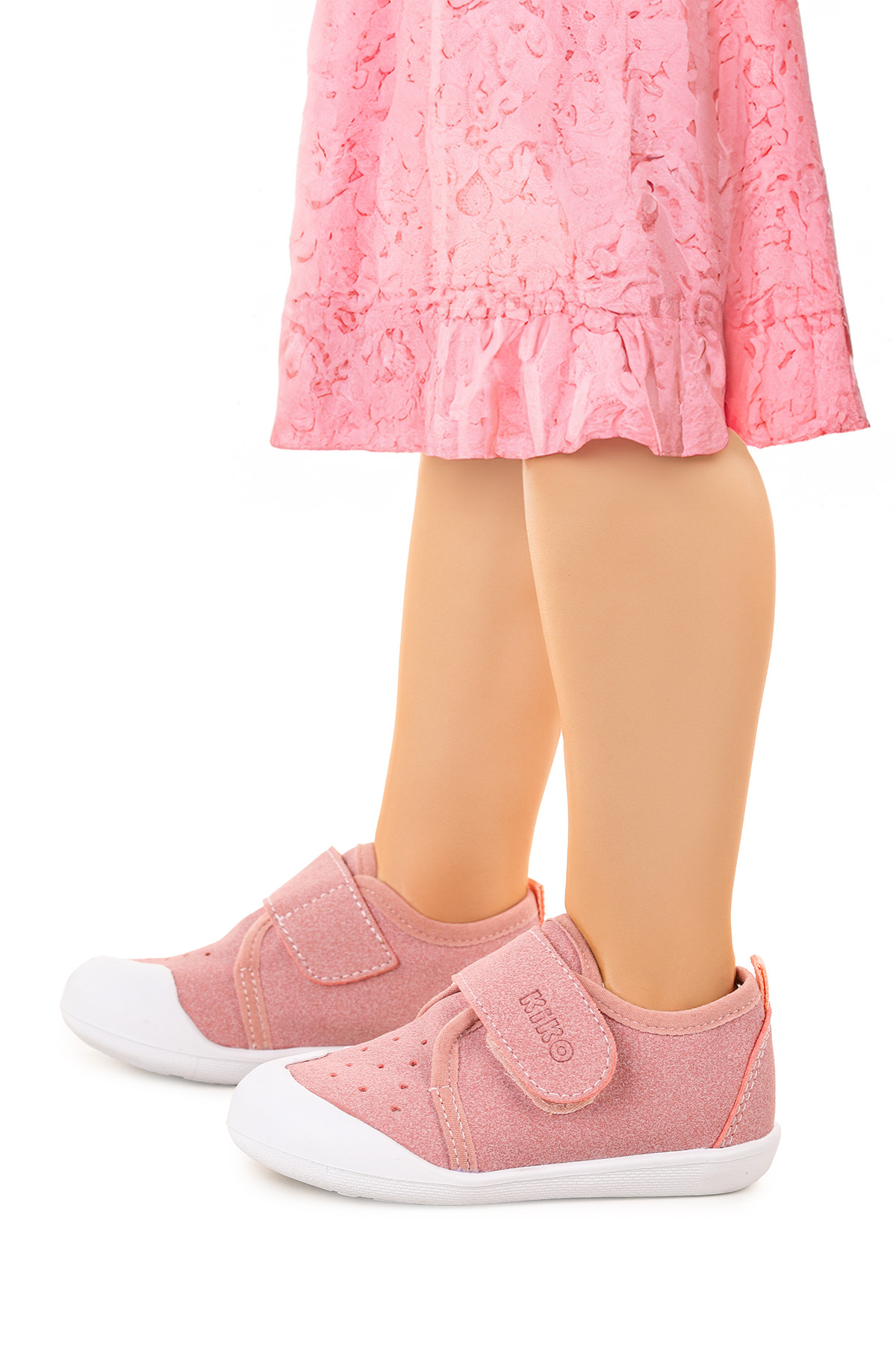 Daffy Cırtlı Kız Bebek İlk Adım Panduf Ayakkabı Pudra - Görsel 3