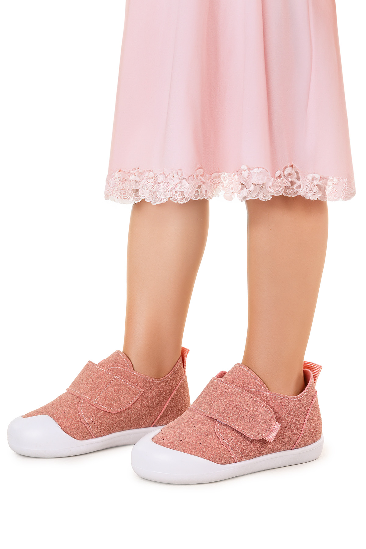 Rosie İlk Adım Cırtlı Kız Bebek Günlük Ayakkabı Pudra - Görsel 3