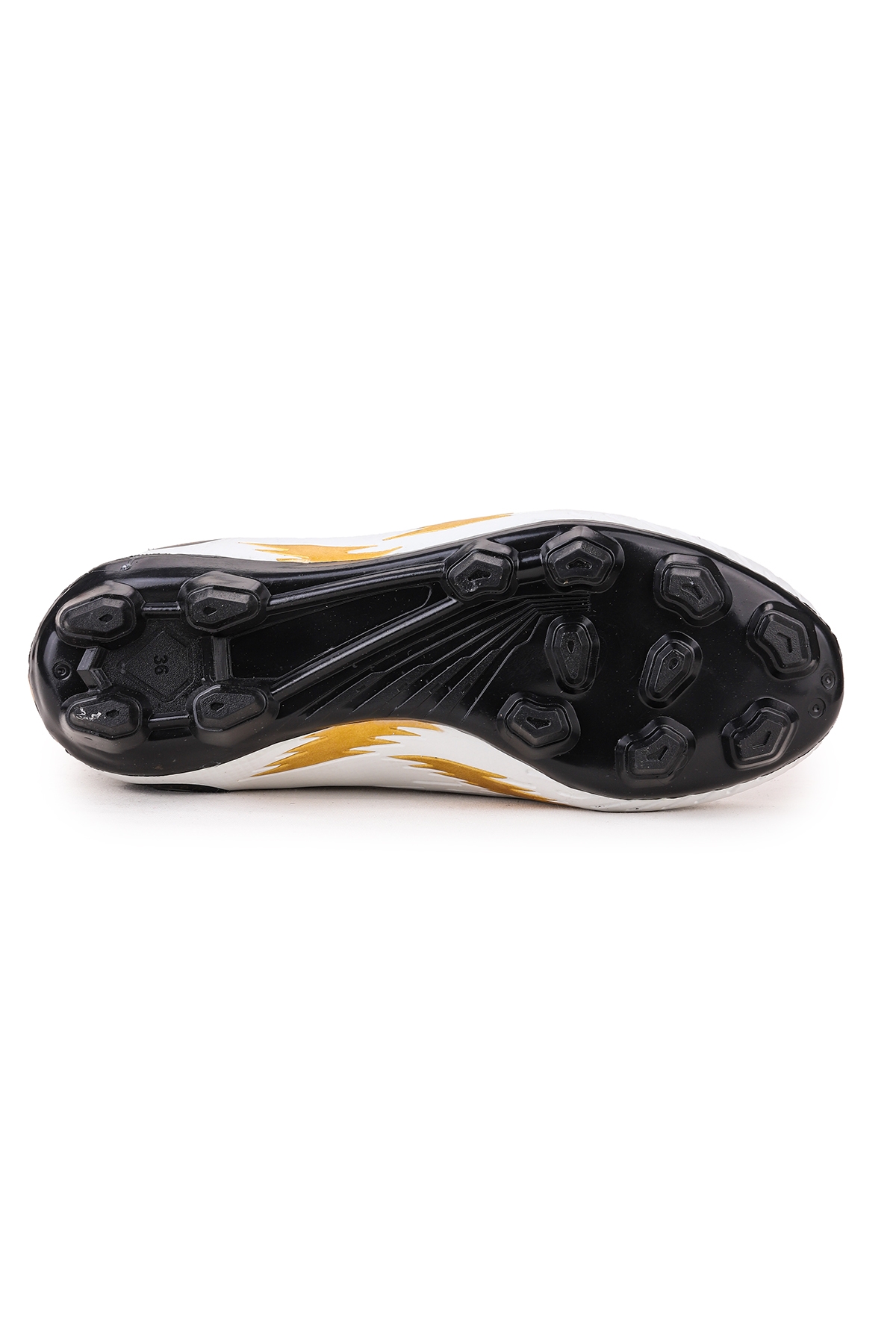 142 FKP Boğazlı Krampon Çim Saha Erkek Çocuk Futbol Ayakkabı Beyaz - Siyah - Görsel 7