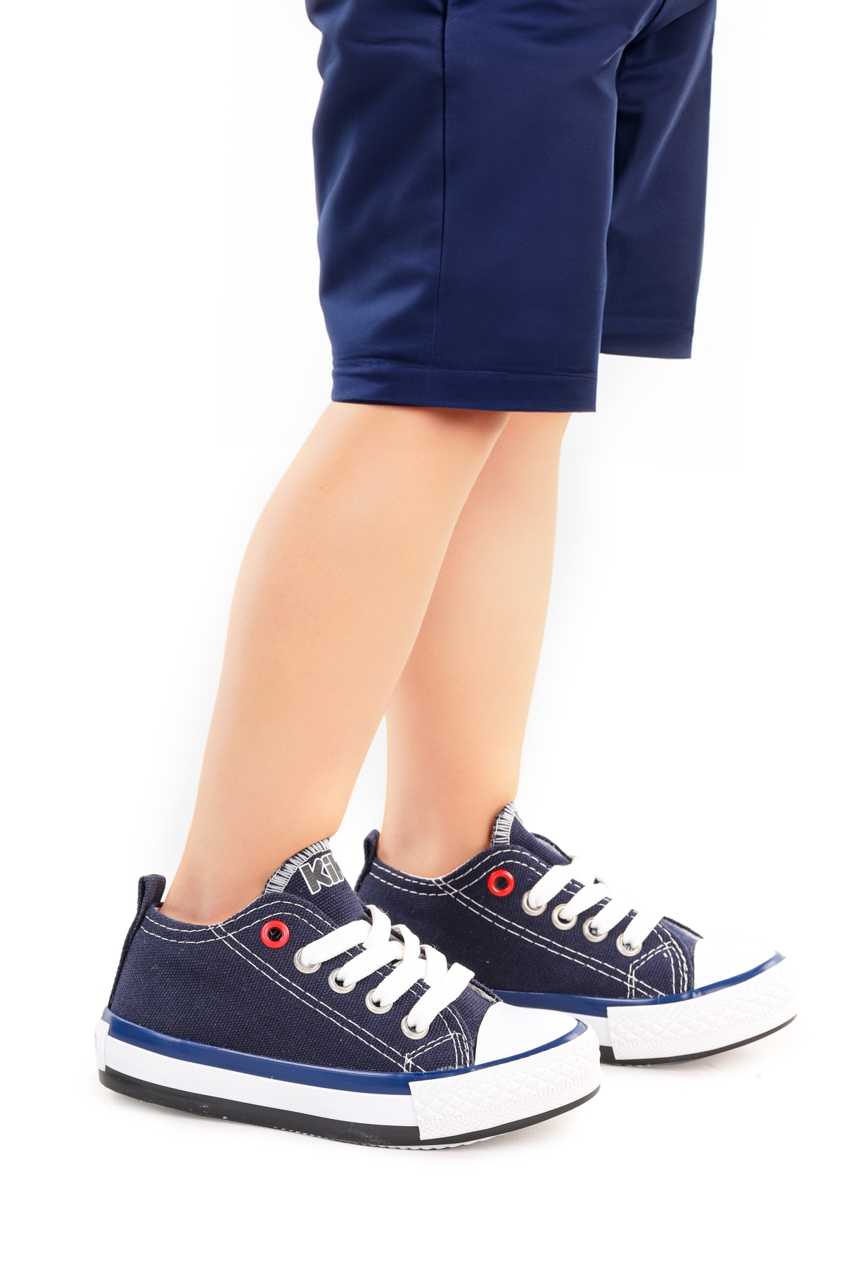 Tinna Bağcıklı Erkek Bebek Keten Spor Ayakkabı Lacivert - Görsel 2