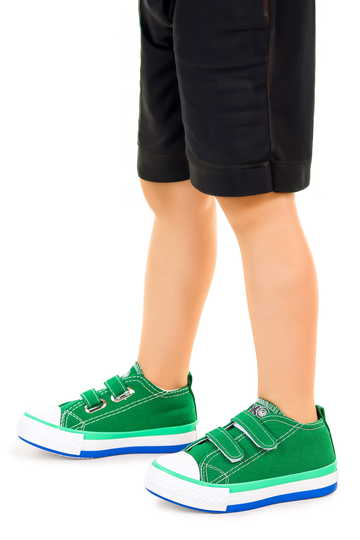 Linen Cırtlı Erkek Bebek Keten Spor Ayakkabı Yeşil - Görsel 3