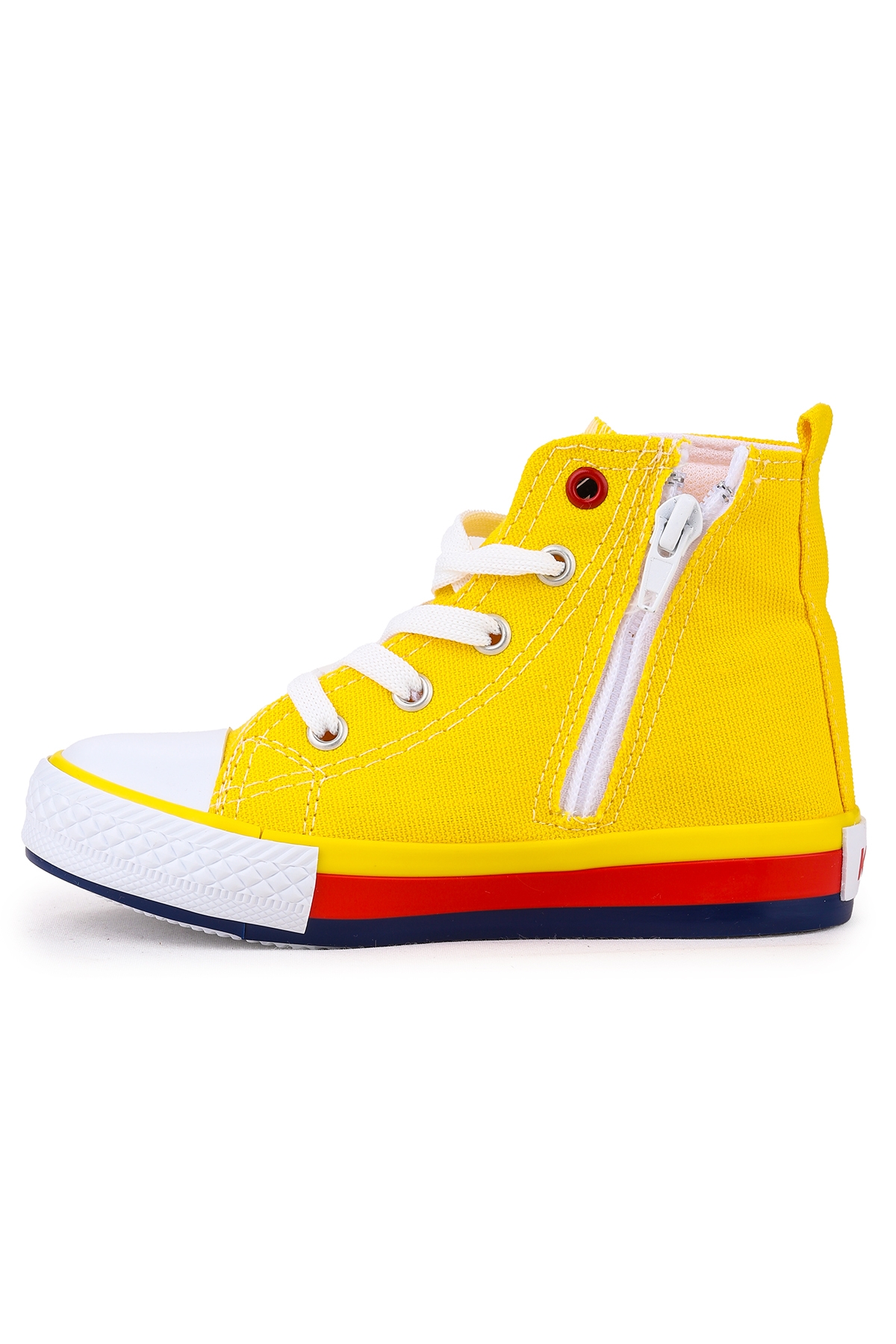 Tinna Bağcıklı Erkek Çocuk Boğazlı Keten Spor Ayakkabı Sarı - Görsel 5