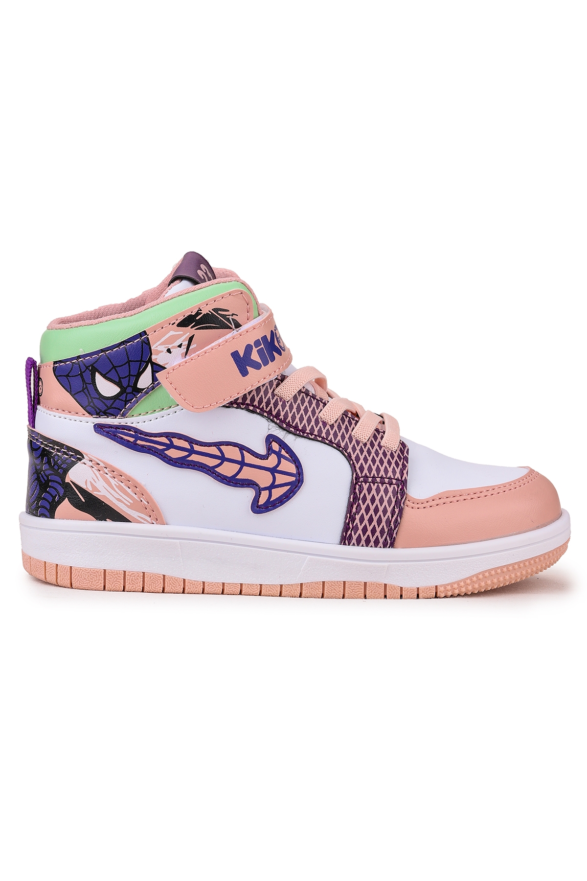 Tesan Cırtlı Günlük Kız Çocuk Spor Ayakkabı Pudra - Beyaz - Su Yeşili - Görsel 4