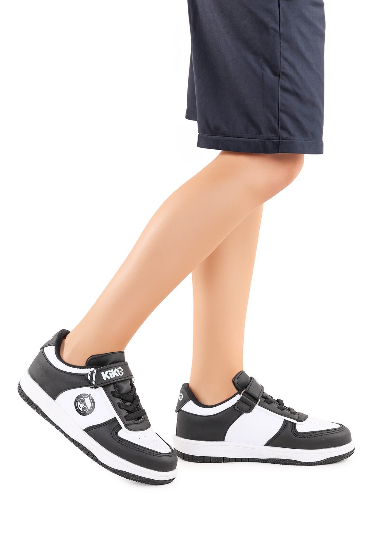 Retka Cırtlı Günlük Erkek Çocuk Spor Ayakkabı Siyah - Beyaz - Görsel 2