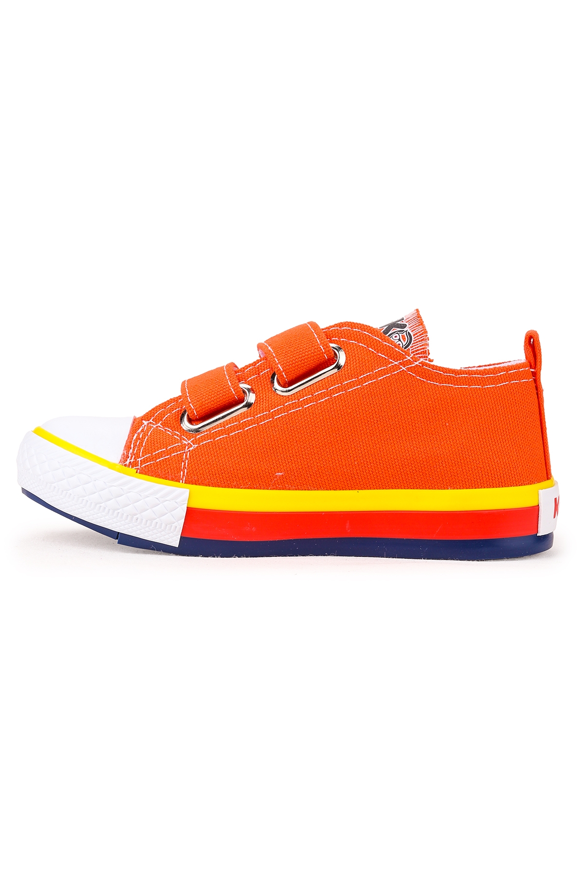 Linen Cırtlı Erkek Çocuk Keten Spor Ayakkabı Turuncu - Görsel 5