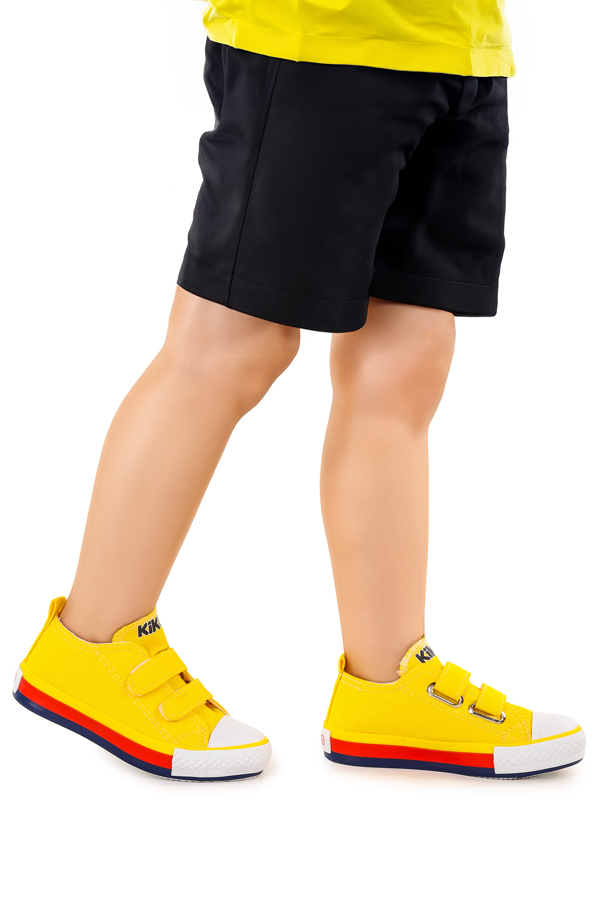 Linen Cırtlı Erkek Çocuk Keten Spor Ayakkabı Sarı - Görsel 2