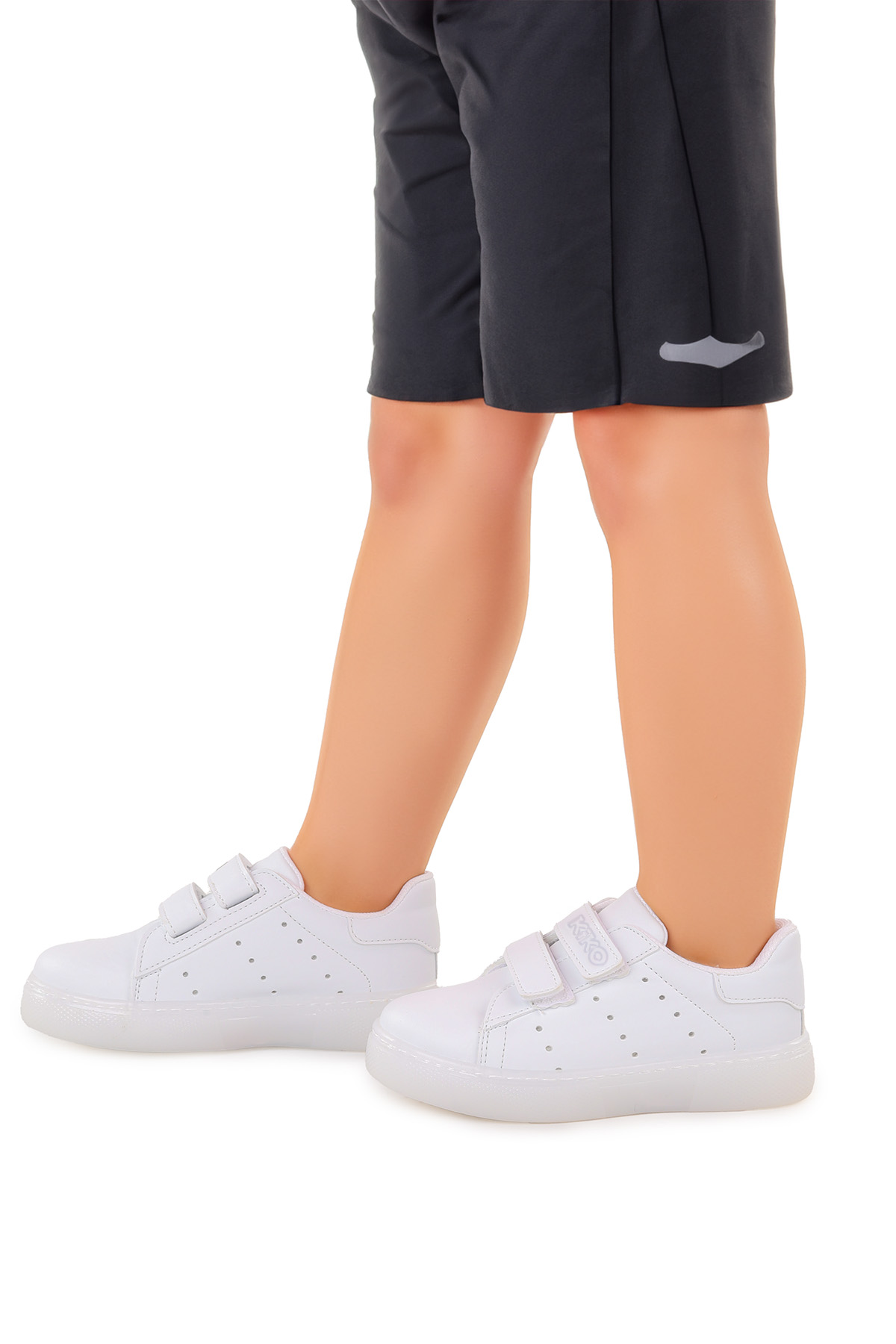 Royzo Cırtlı Işıklı Erkek Çocuk Spor Ayakkabı Beyaz - Görsel 3