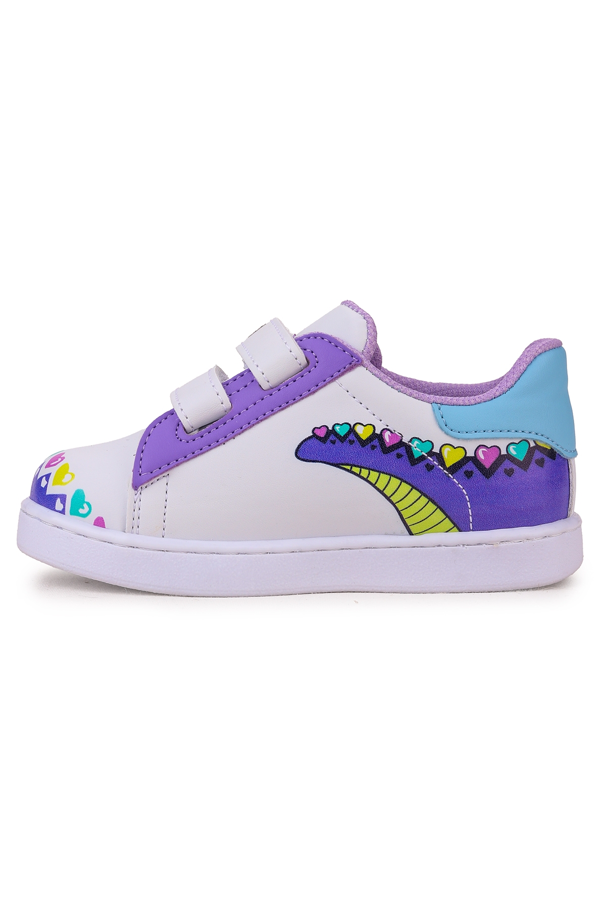 Mermaid Cırtlı Işıklı Kız Bebek Spor Ayakkabı Mor - Görsel 5
