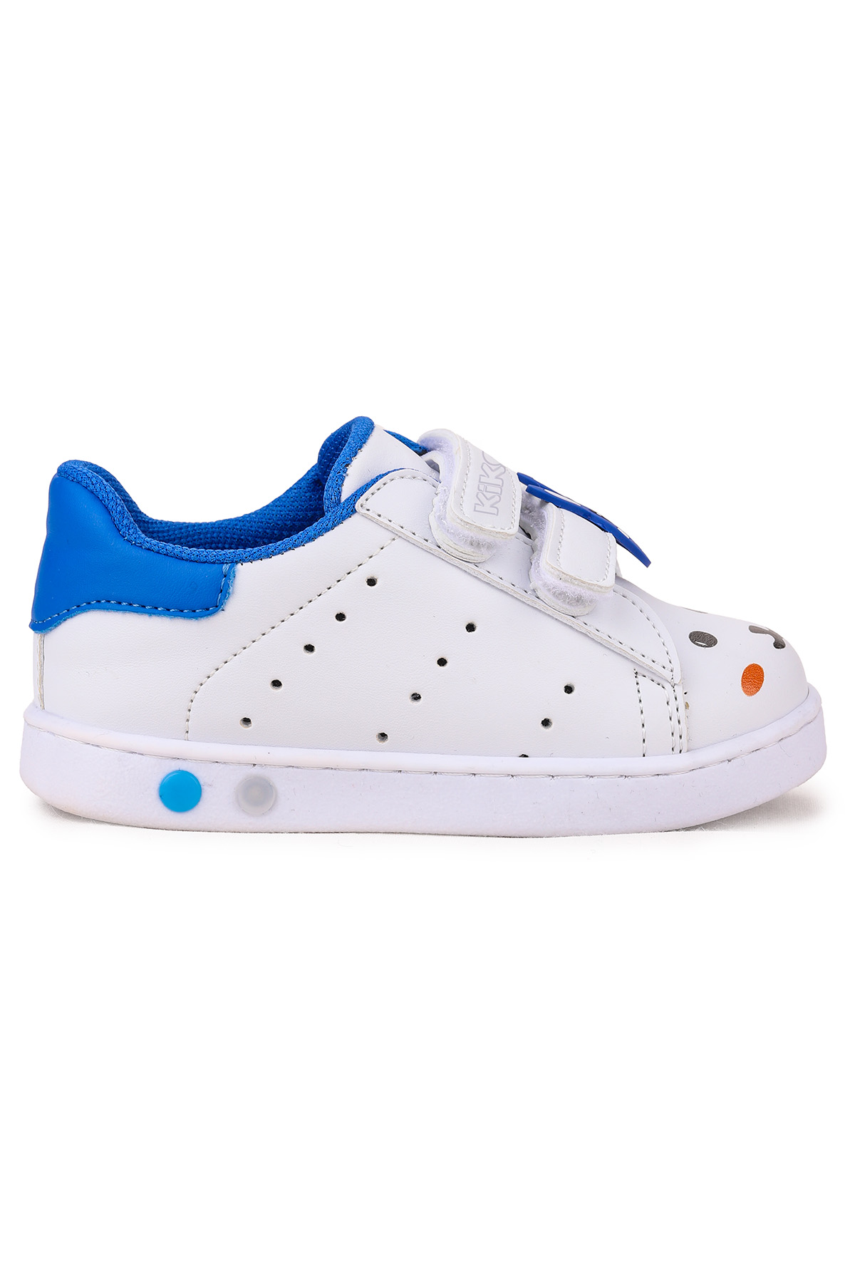 Bart Cırtlı Işıklı Erkek Bebek Spor Ayakkabı Beyaz - Mavi - Görsel 5