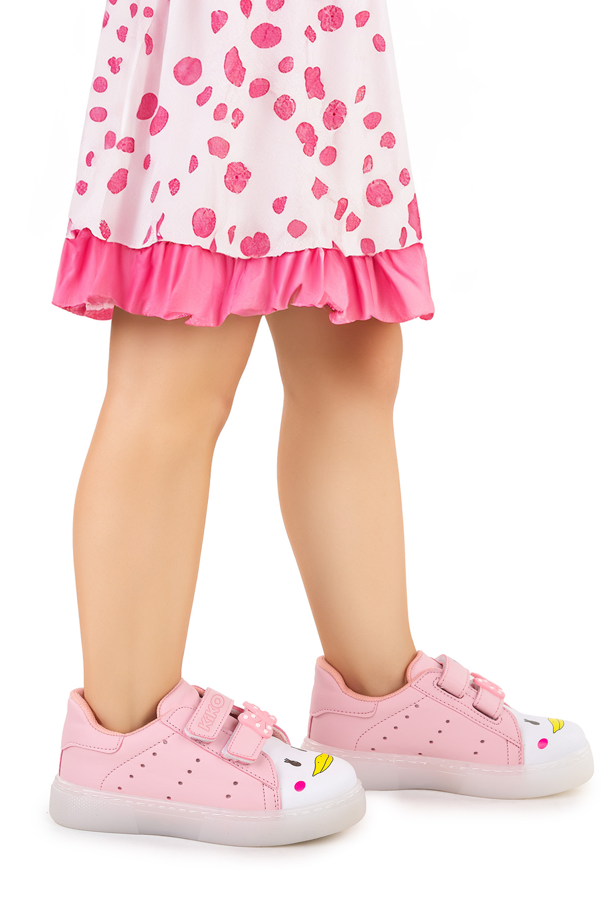 Bart Cırtlı Işıklı Kız Çocuk Spor Ayakkabı Pembe - Görsel 2