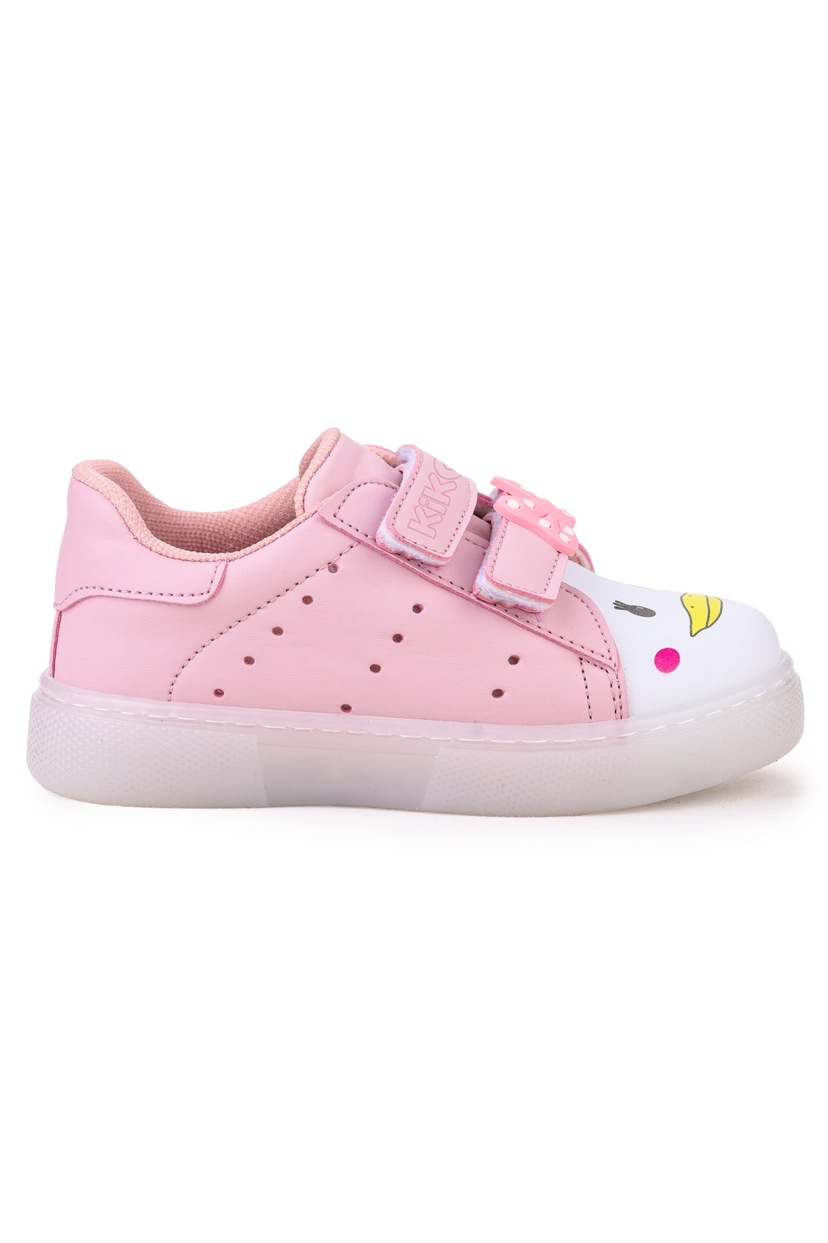 Bart Cırtlı Işıklı Kız Çocuk Spor Ayakkabı Pembe - Görsel 4