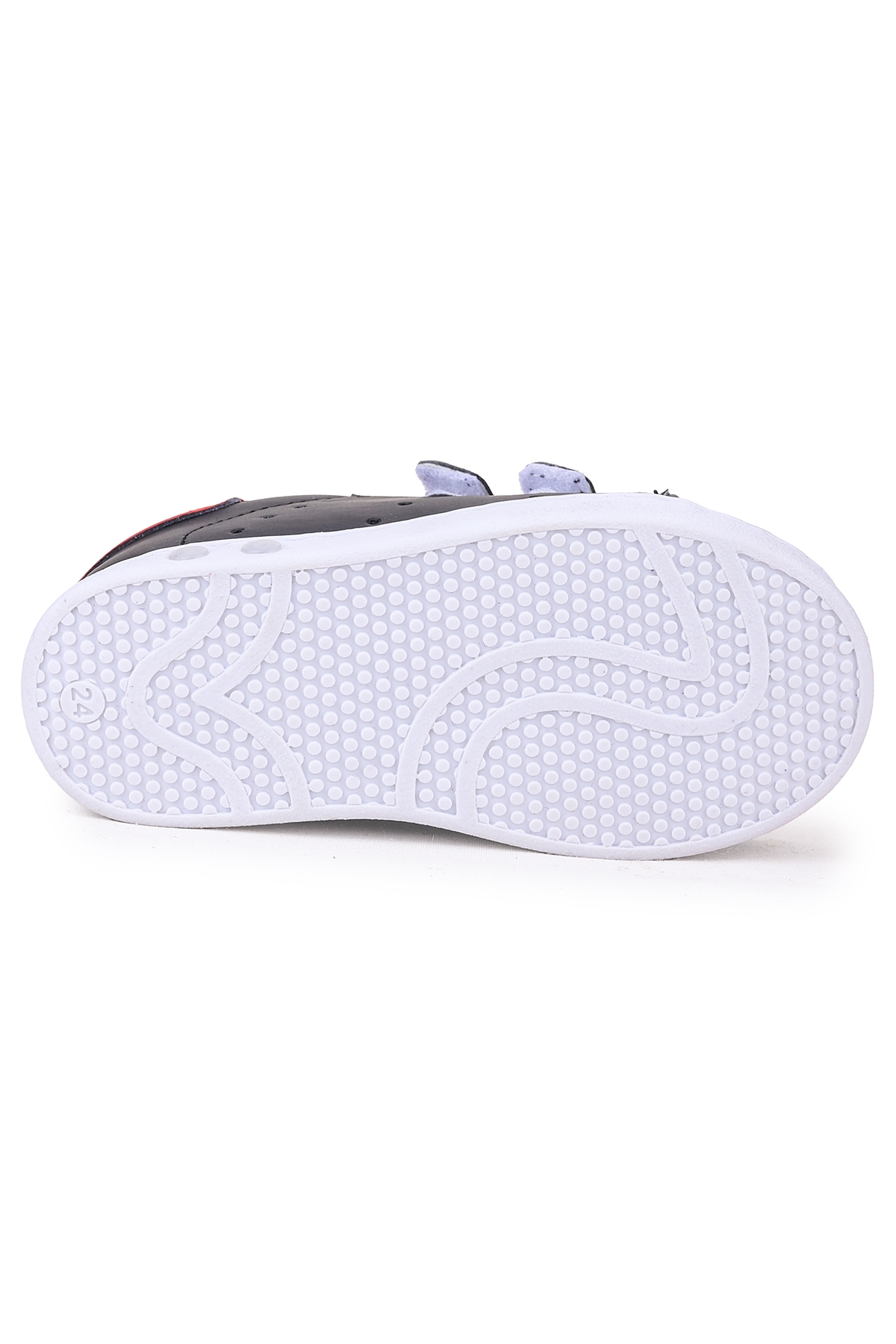 Royzo Cırtlı Işıklı Erkek Bebek Spor Ayakkabı Siyah - Kırmızı - Görsel 6