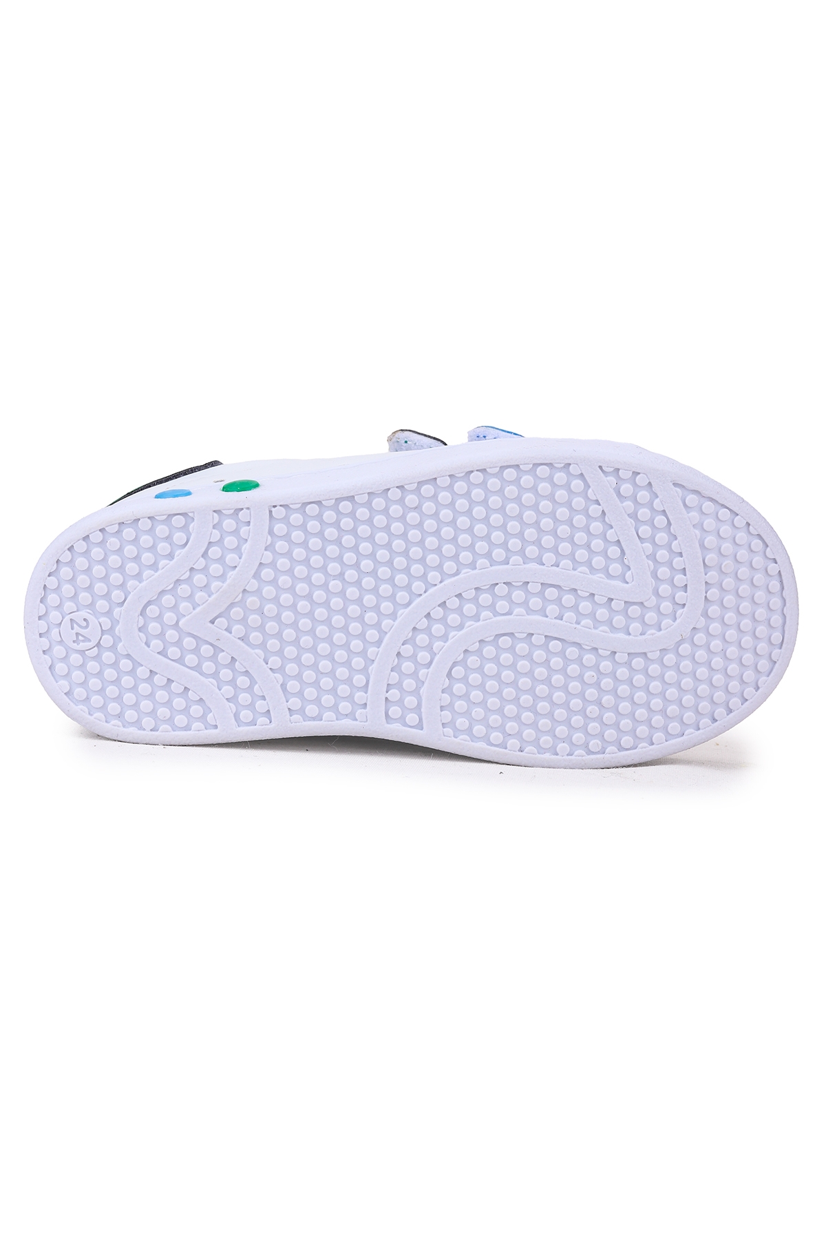 Royzo Cırtlı Işıklı Erkek Bebek Spor Ayakkabı Beyaz - Mavi - Yeşil - Görsel 7