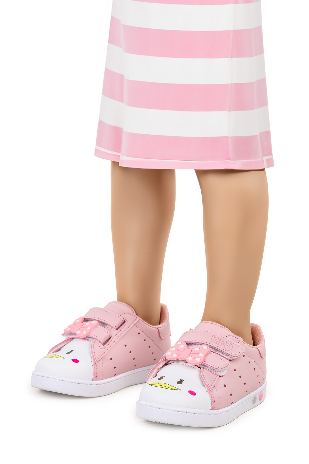 Bart Cırtlı Işıklı Kız Bebek Spor Ayakkabı Pembe - Görsel 3