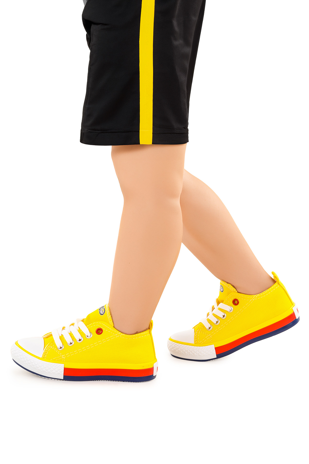 Tinna Bağcıklı Erkek Çocuk Keten Spor Ayakkabı Sarı - Görsel 3