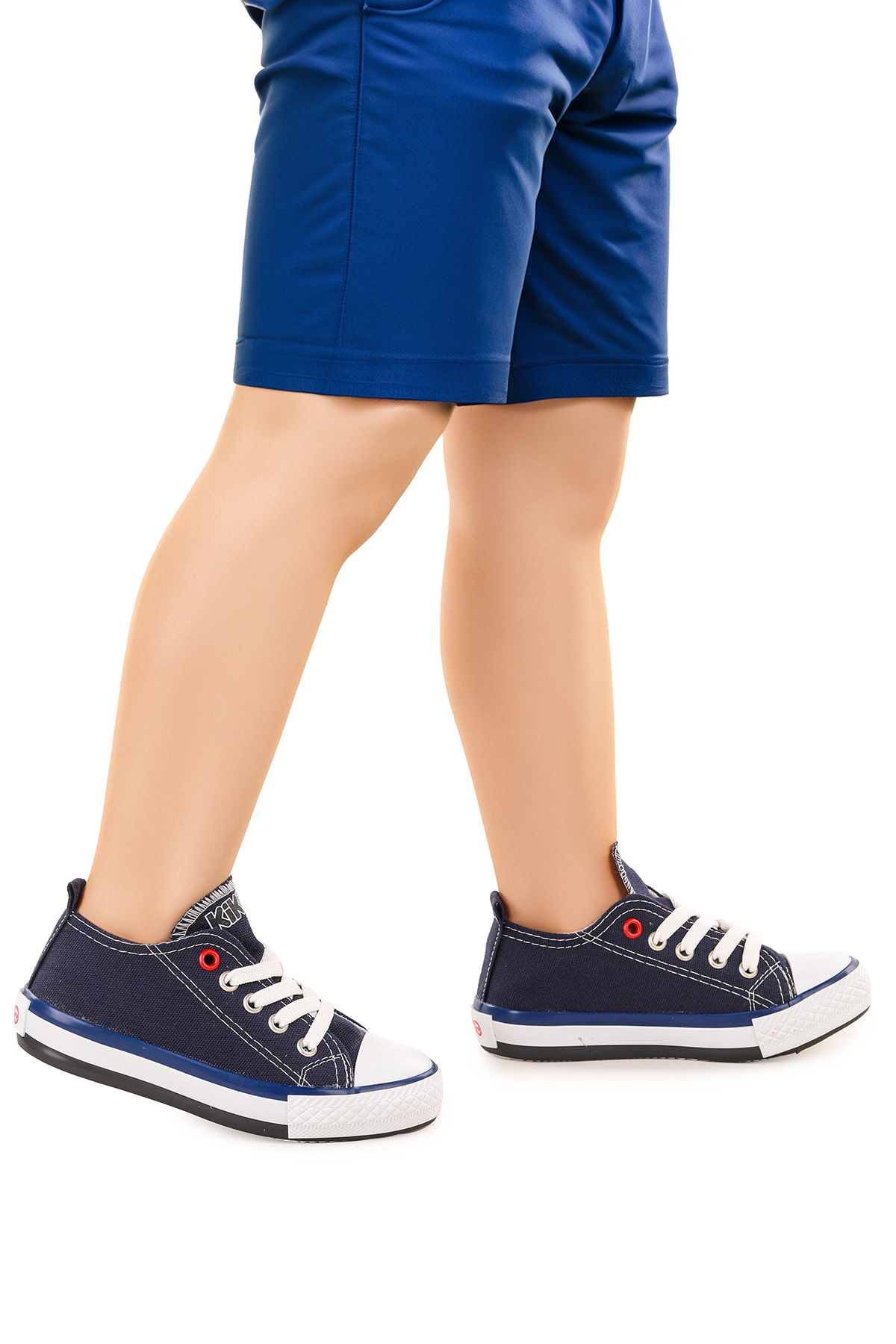 Tinna Bağcıklı Erkek Çocuk Keten Spor Ayakkabı Lacivert - Görsel 2