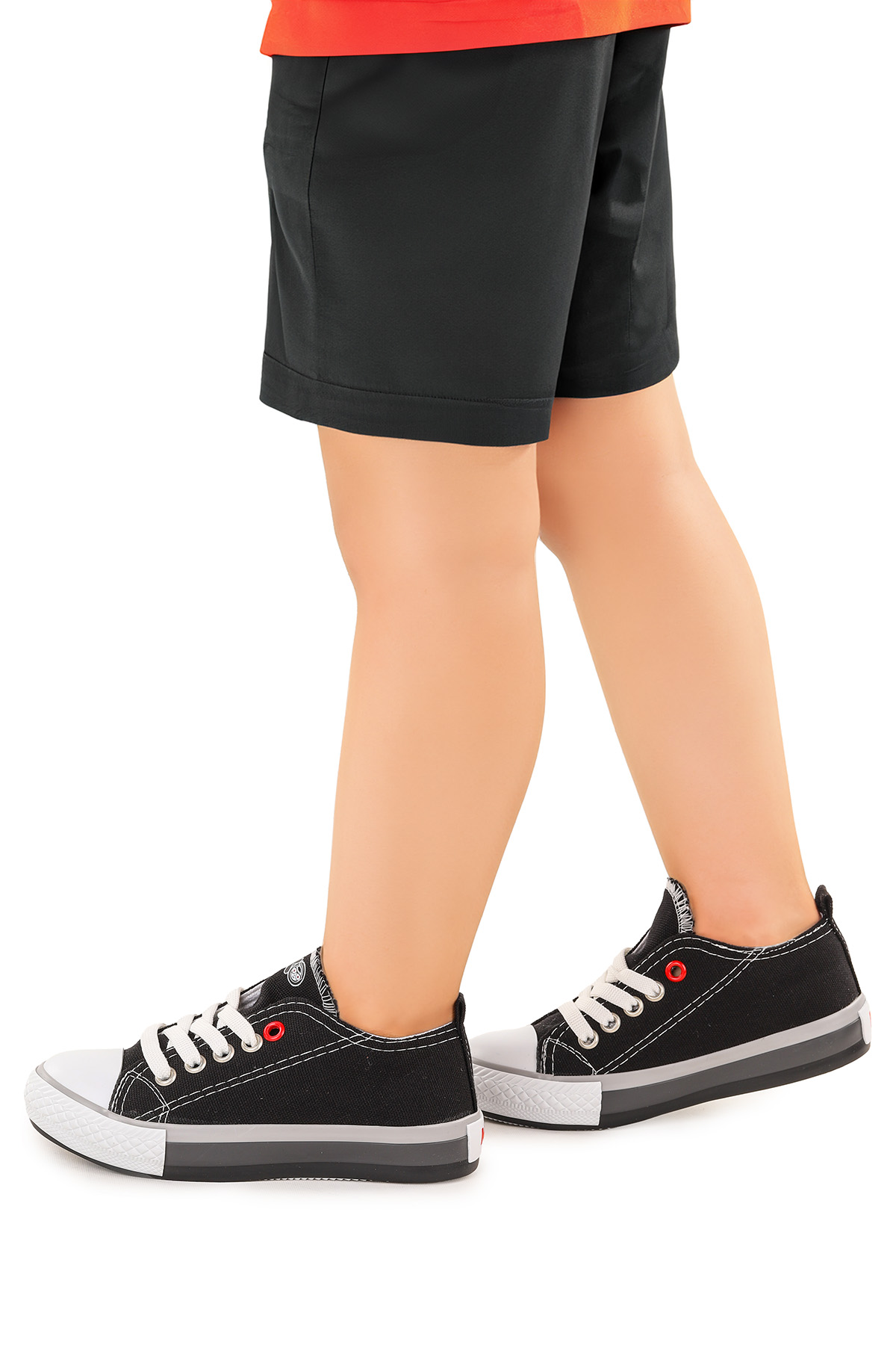 Tinna Bağcıklı Erkek Çocuk Keten Spor Ayakkabı Siyah - Görsel 3