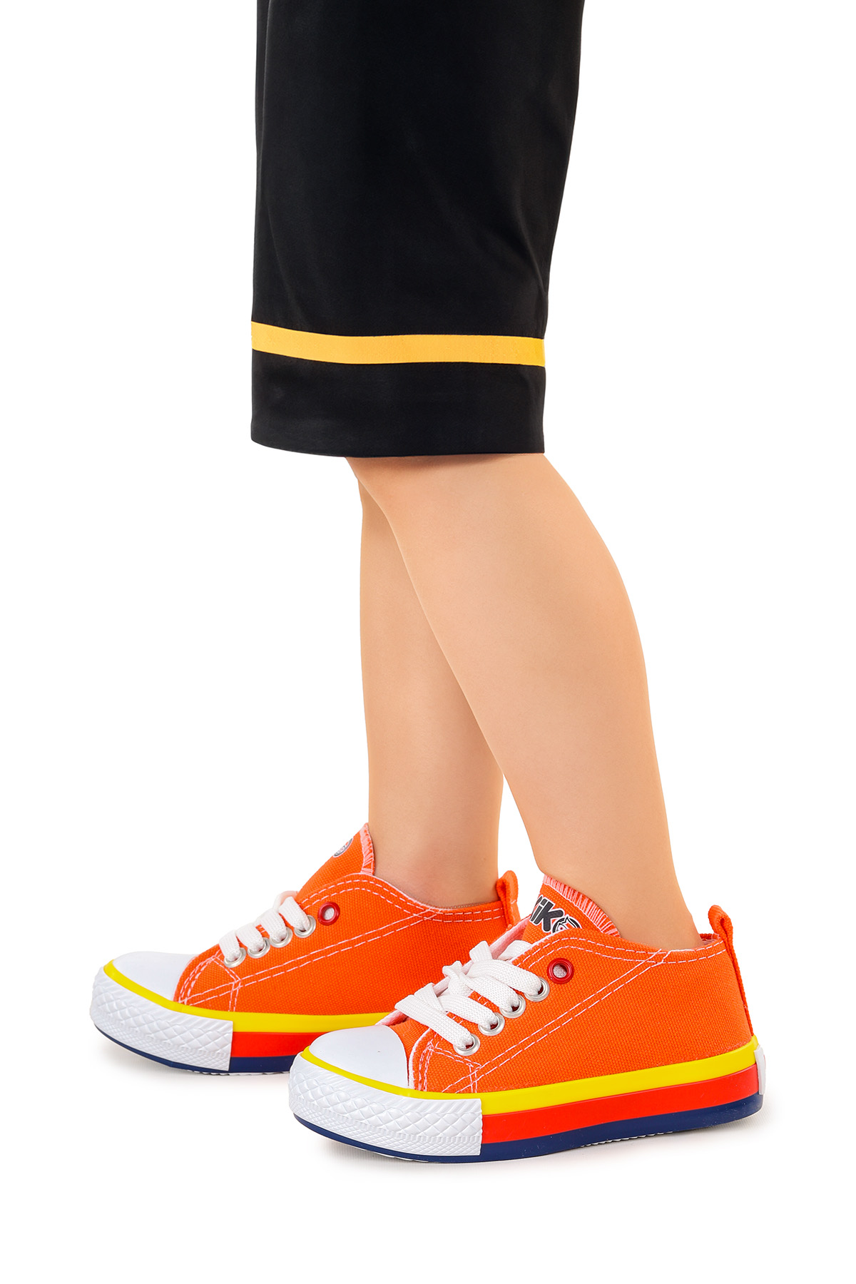 Tinna Bağcıklı Erkek Bebek Keten Spor Ayakkabı Turuncu - Görsel 3