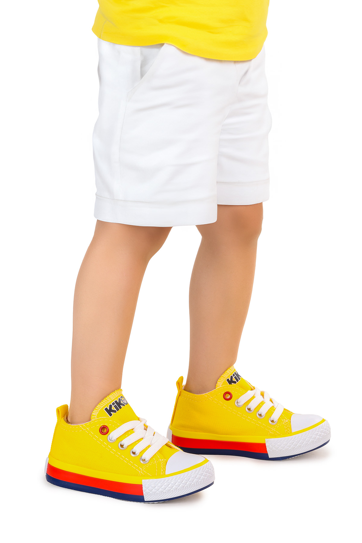 Tinna Bağcıklı Erkek Bebek Keten Spor Ayakkabı Sarı - Görsel 2