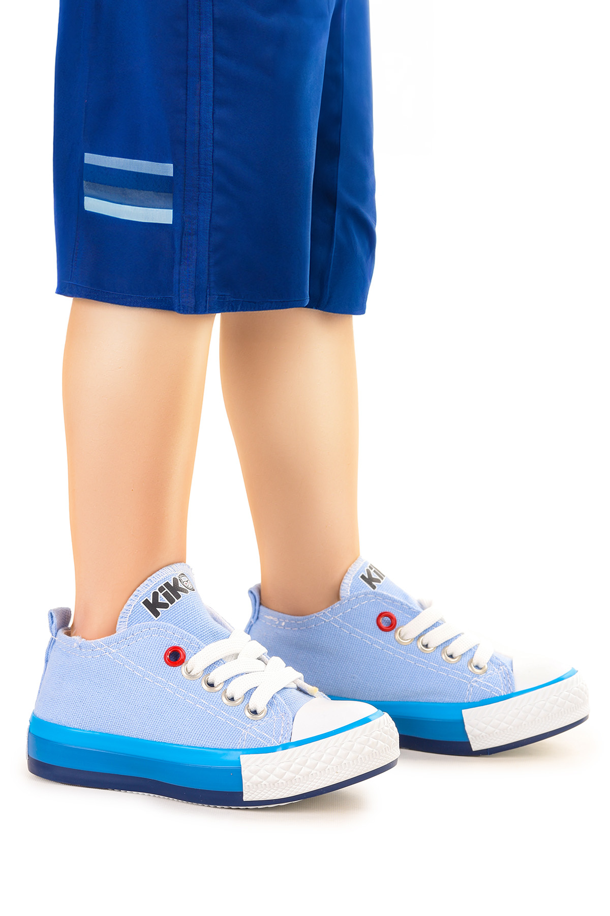 Tinna Bağcıklı Erkek Bebek Keten Spor Ayakkabı Mavi - Görsel 2