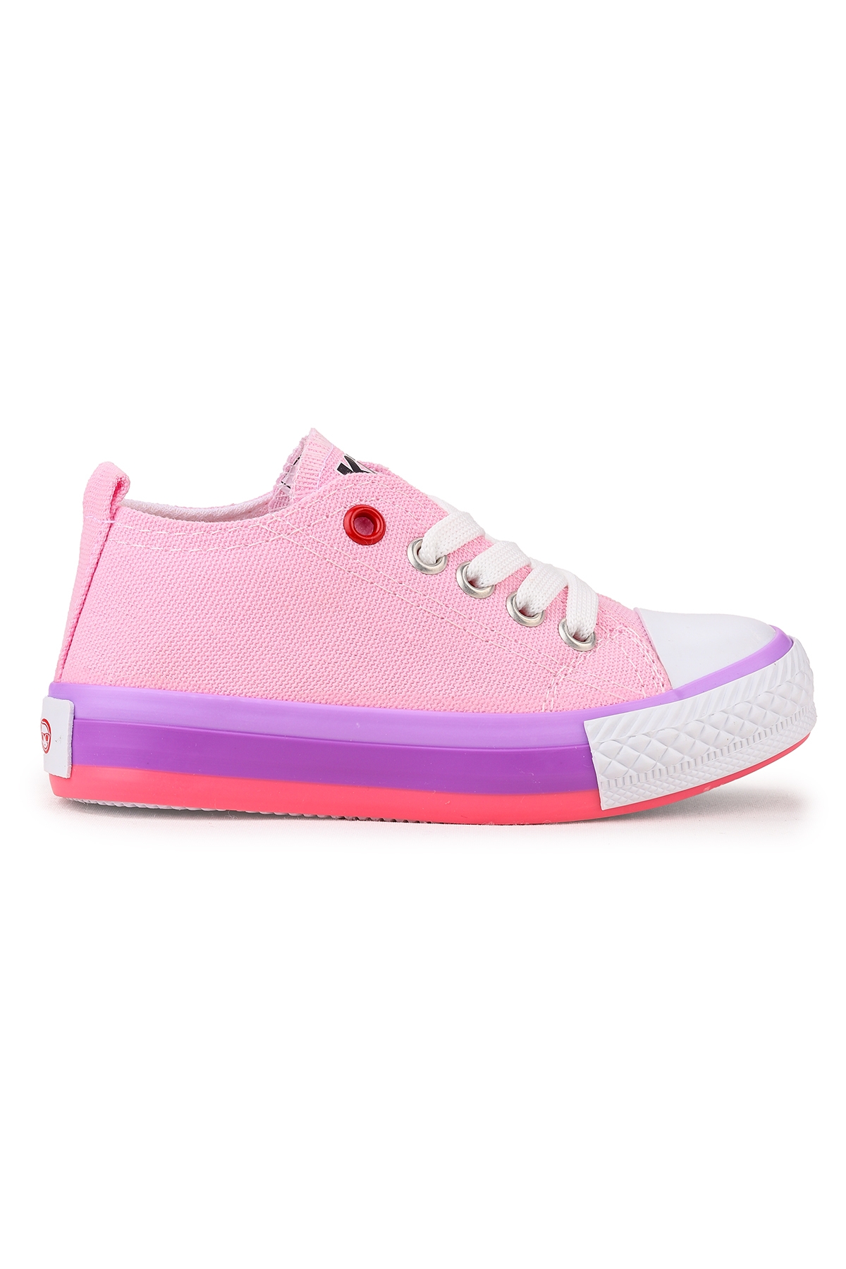 Tinna Bağcıklı Kız Bebek Keten Spor Ayakkabı Pembe - Görsel 4