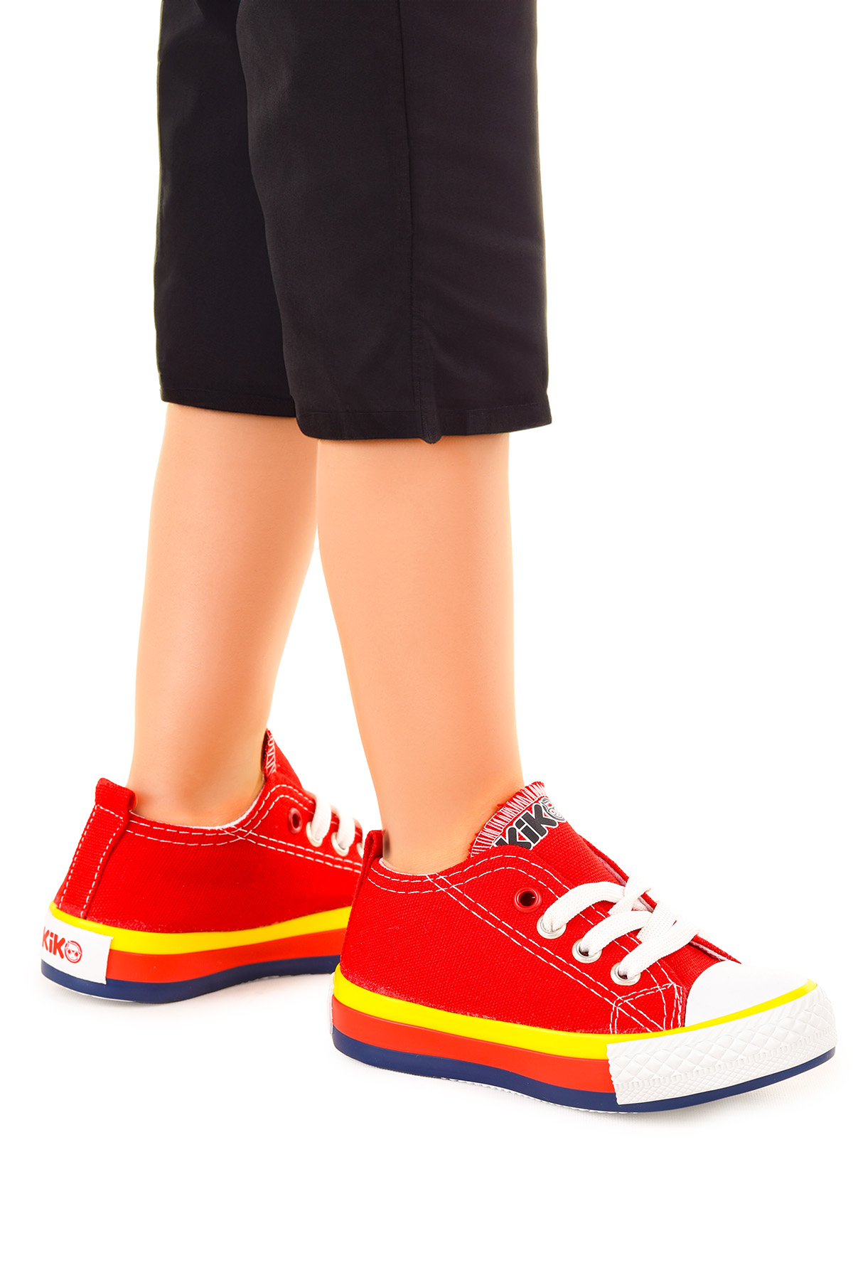 Tinna Bağcıklı Erkek Bebek Keten Spor Ayakkabı Kırmızı - Görsel 2