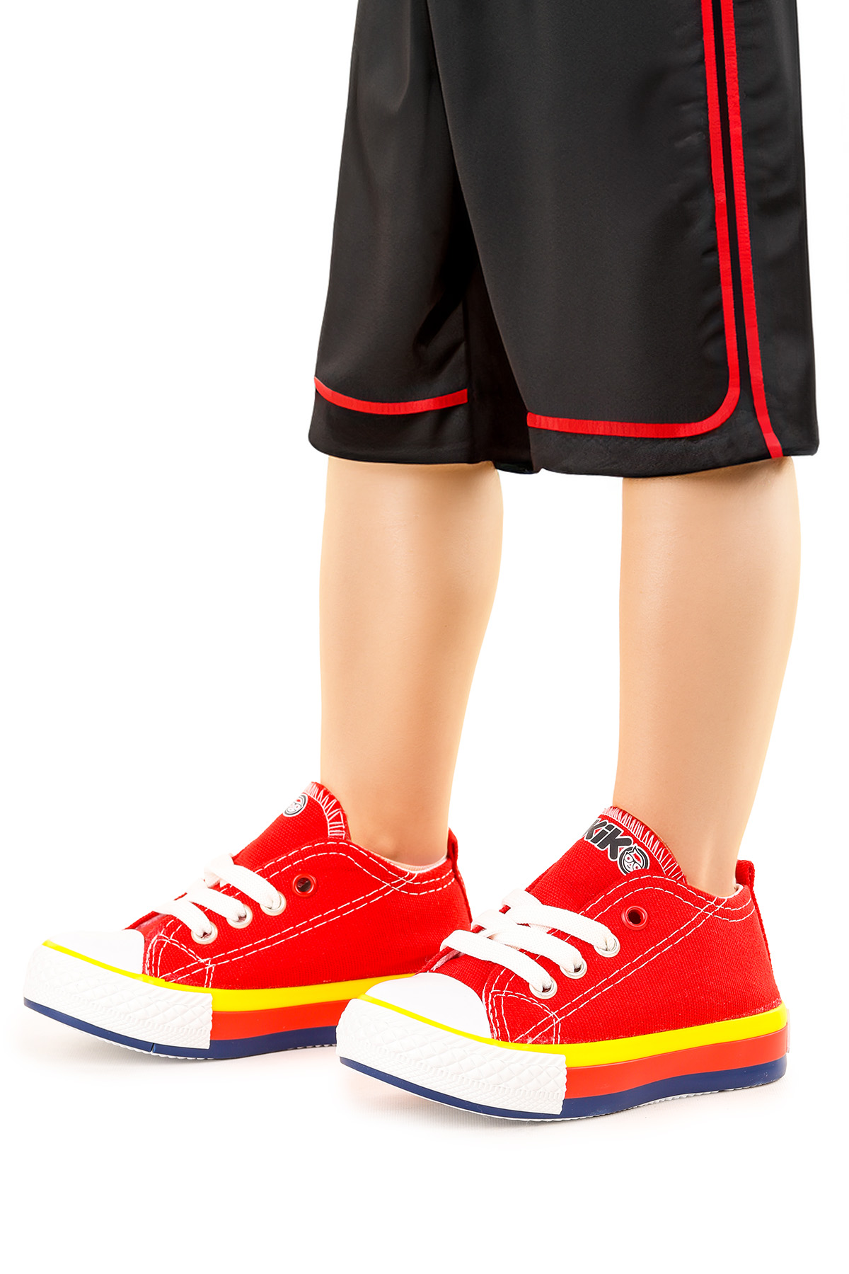 Tinna Bağcıklı Erkek Bebek Keten Spor Ayakkabı Kırmızı - Görsel 3