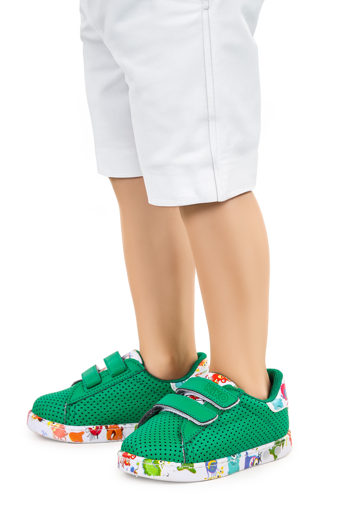 Perforated Cırtlı Işıklı Erkek Bebek Spor Ayakkabı Yeşil - Görsel 3