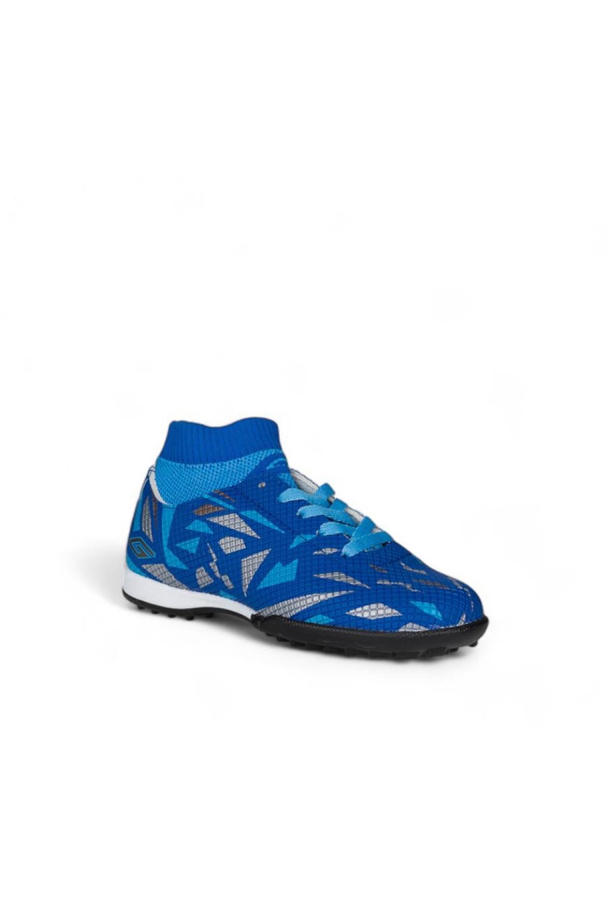 Dgn 2303 Flt Çocuk Mavi Turkuaz Çoraplı Halısaha Ayakkabı - Görsel 3