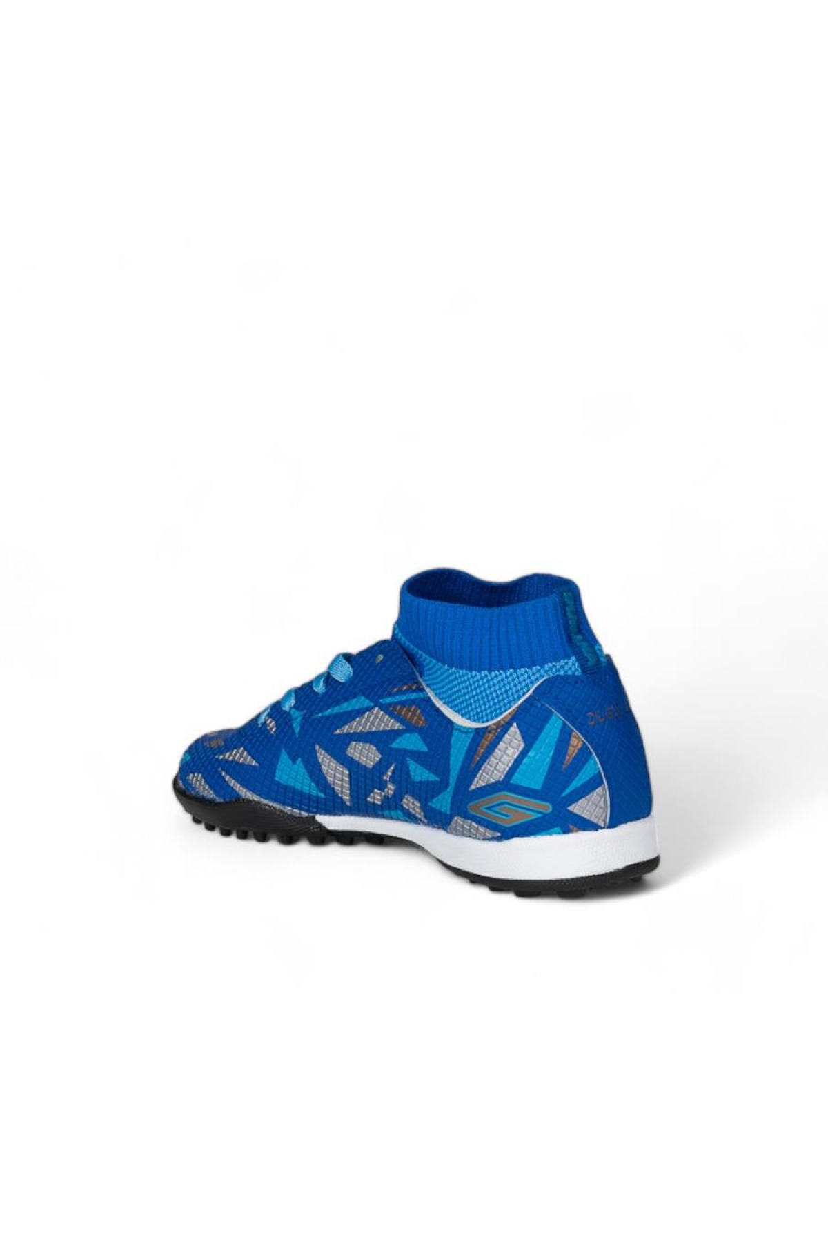 Dgn 2303 Flt Çocuk Mavi Turkuaz Çoraplı Halısaha Ayakkabı - Görsel 4