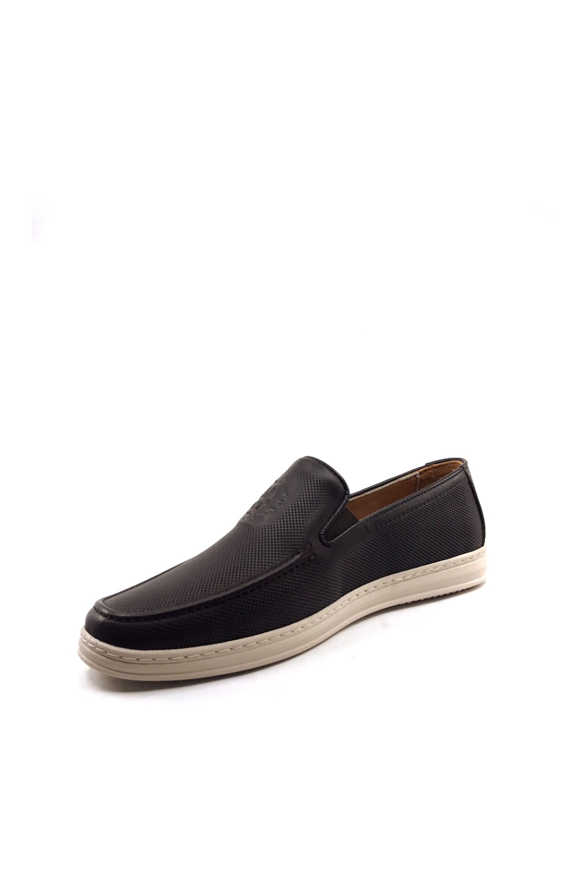 1065-1 Kahverengi Erkek Hakiki Deri Bağcıksız Günlük Ayakkabı - Görsel 4