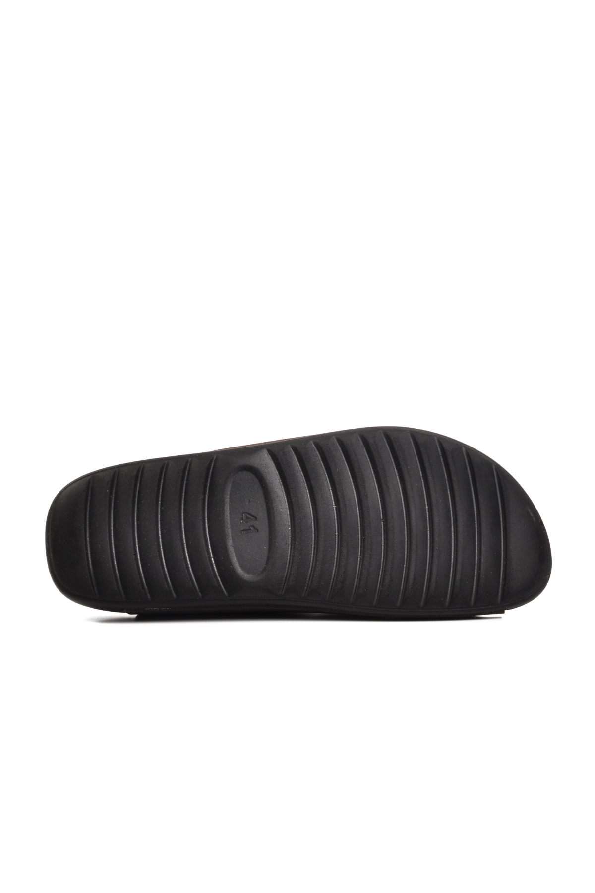 66.001 Kahve Çift Bantlı Erkek Terlik - Görsel 6