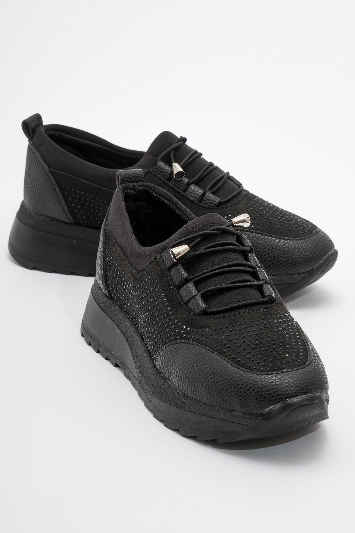 Bağlamalı Kadın Günlük Ayakkabı SİYAH - Görsel 3