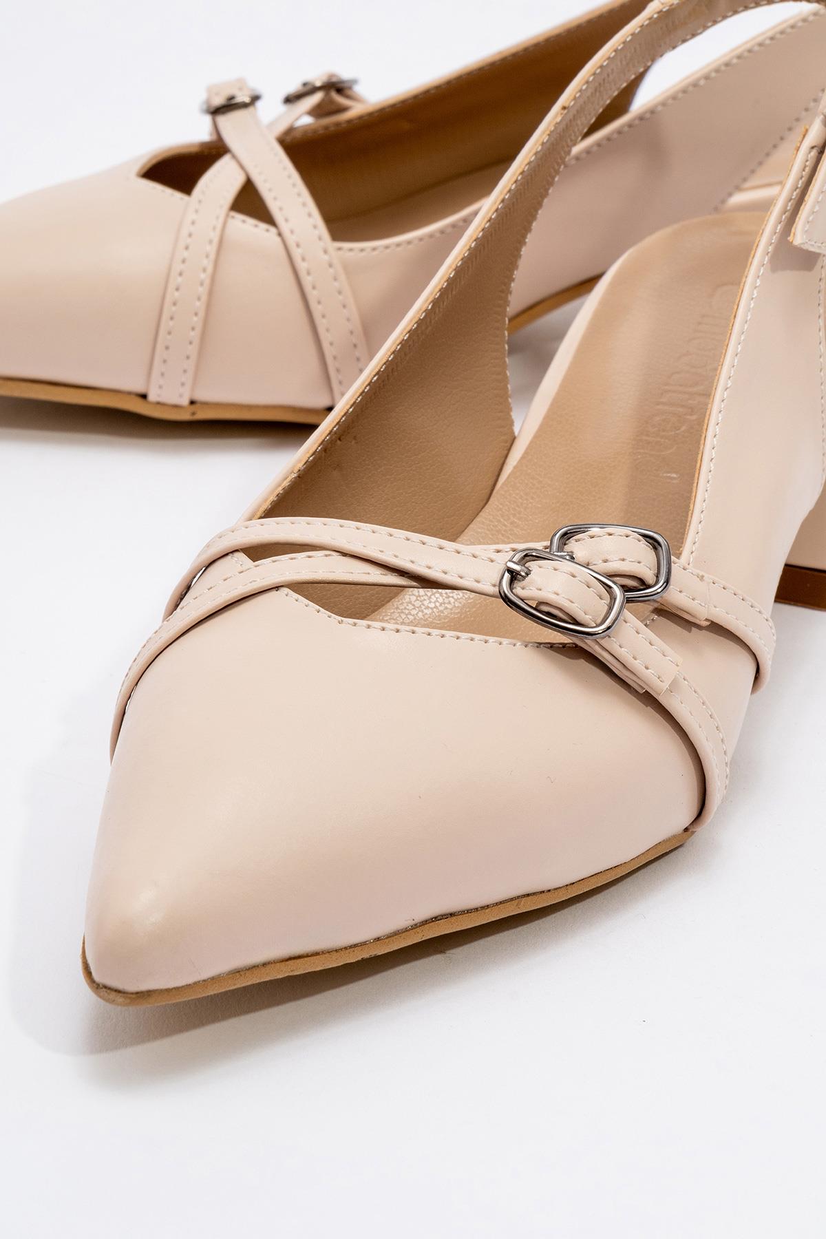 Kadın Çapraz Bantlı Sandalet TEN CİLT - Görsel 4